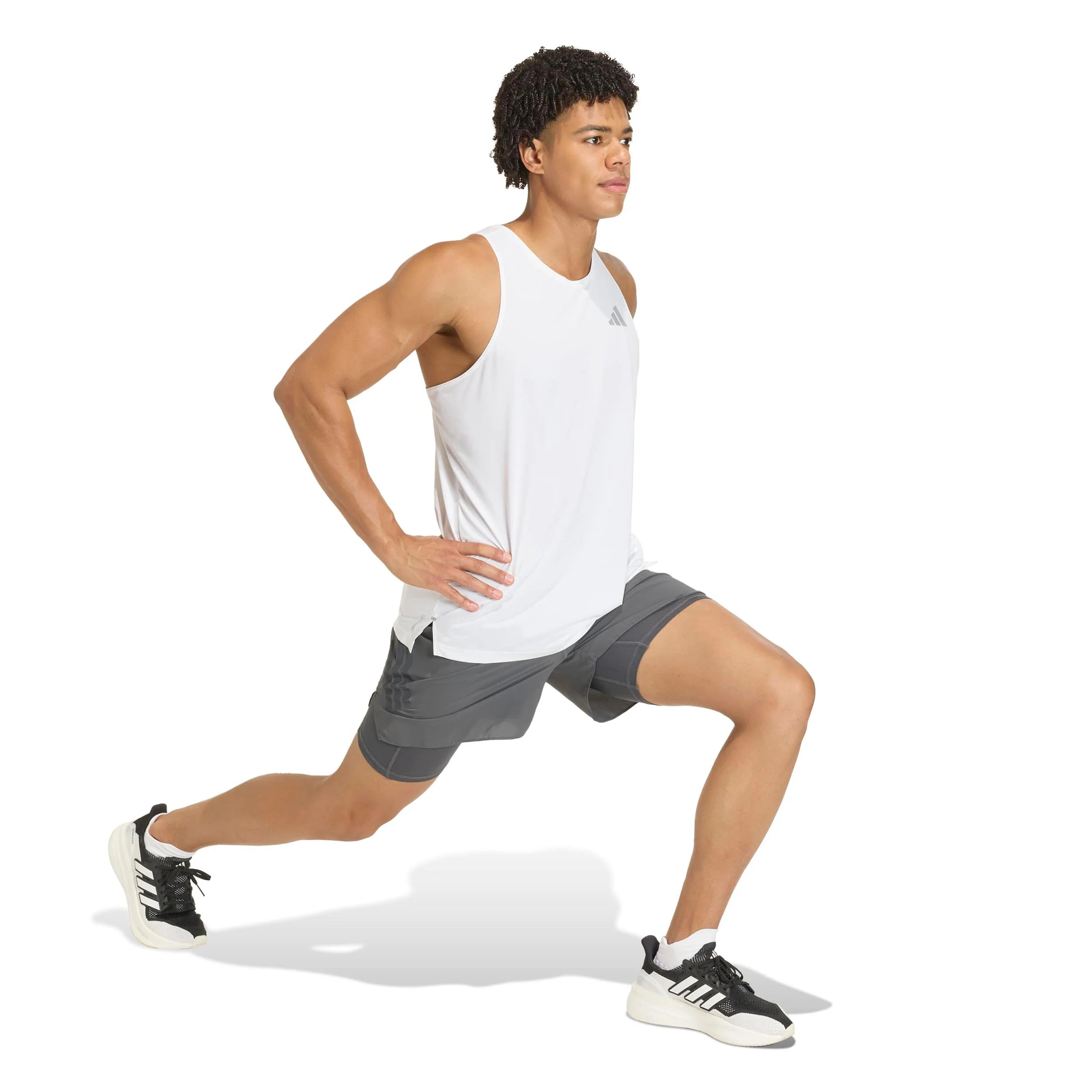 adi365 2in1  Laufshorts Herren-grau - Image 4