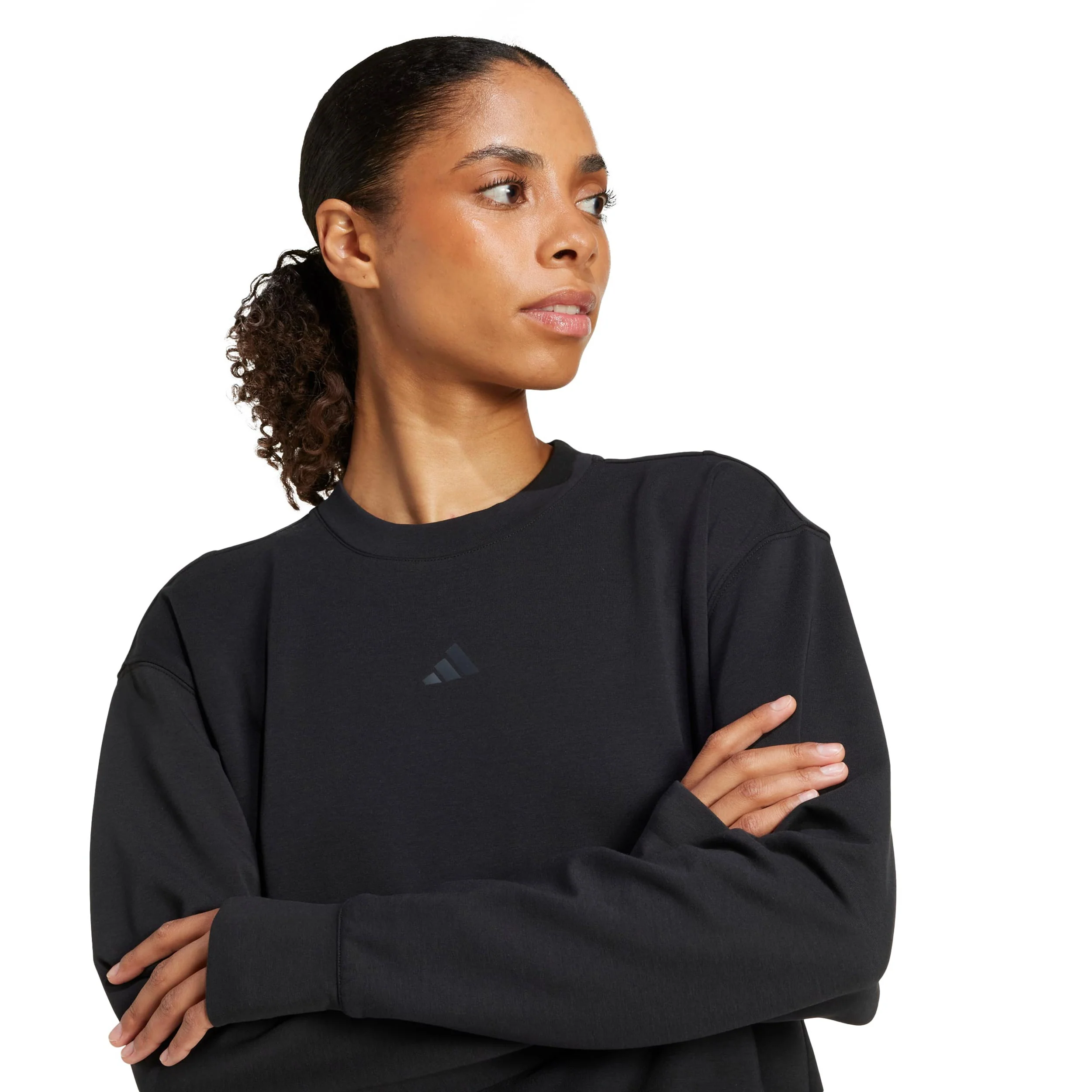 D4T Knit Crew Sweatshirt Damen-schwarz - Image 6