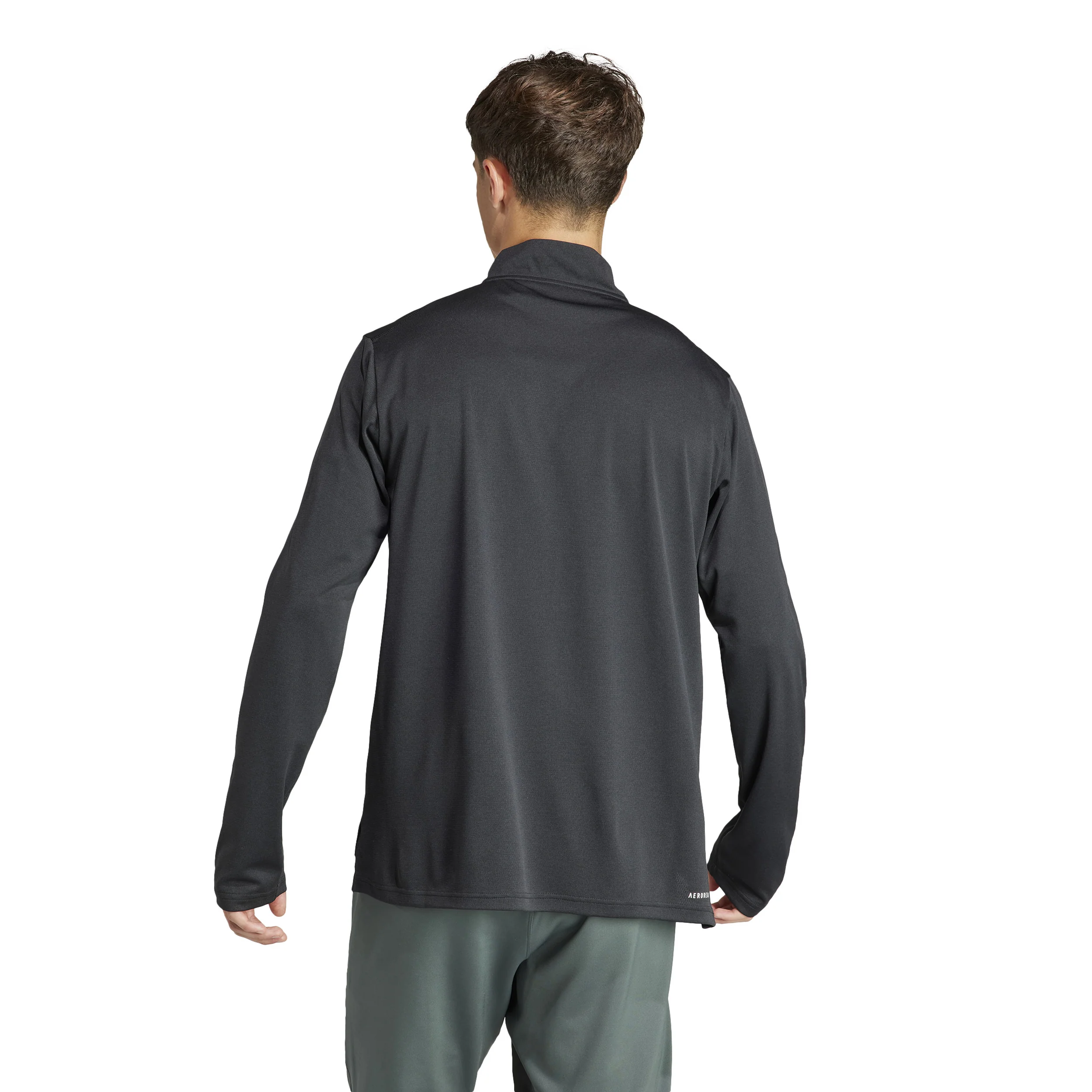 Essentials 1/4 Zip Longsleeve Herren-Schwarz - Image 3