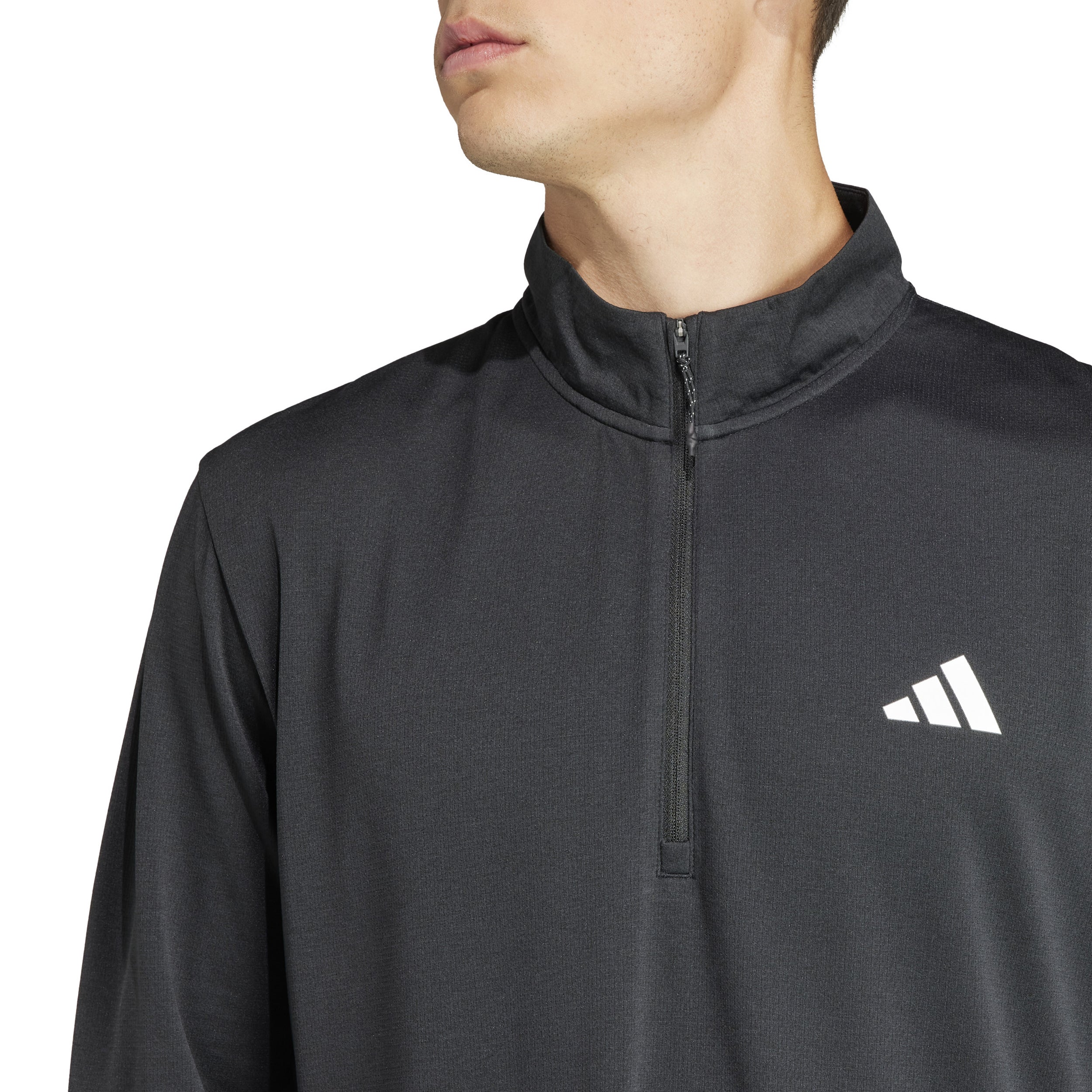 Essentials 1/4 Zip Longsleeve Herren-Schwarz - Image 5