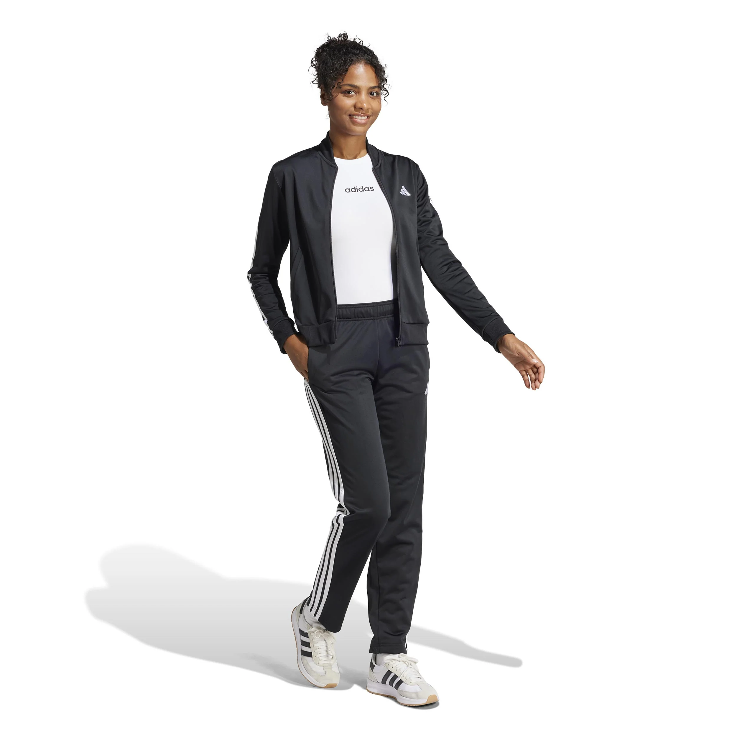 Essentials 3Stripes Dayready Trainingsanzug Damen - schwarz - Image 6