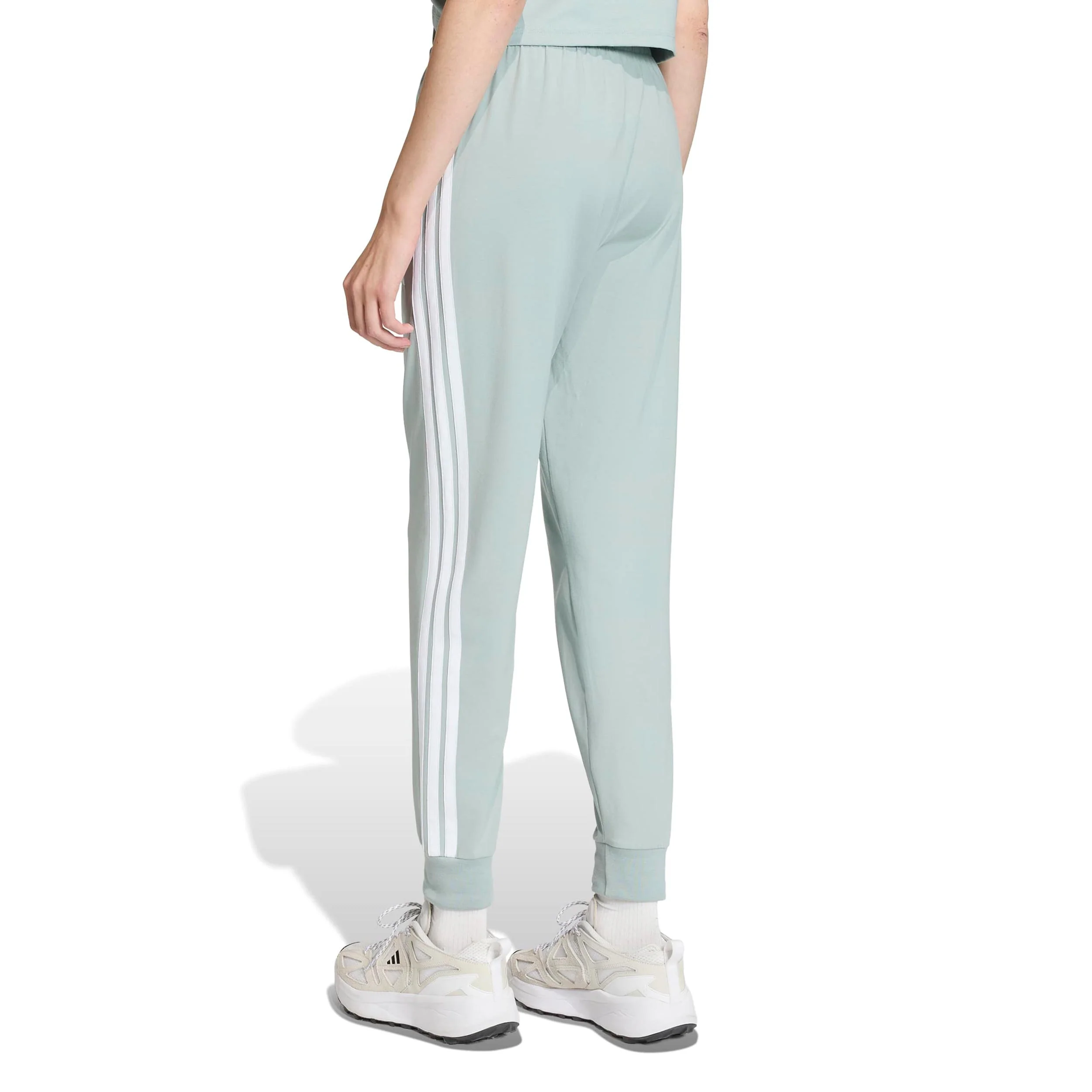 Essentials 3Stripes Trainingshose Damen - oliv, weiß - Image 3