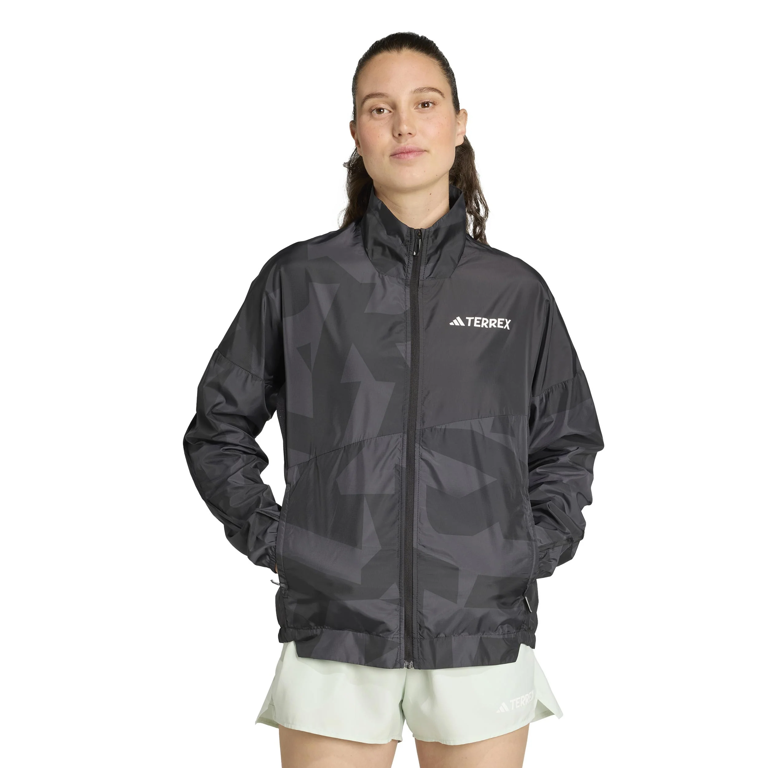 Terrex MT Wind Laufjacke Damen-Schwarz,Grau - Image 2