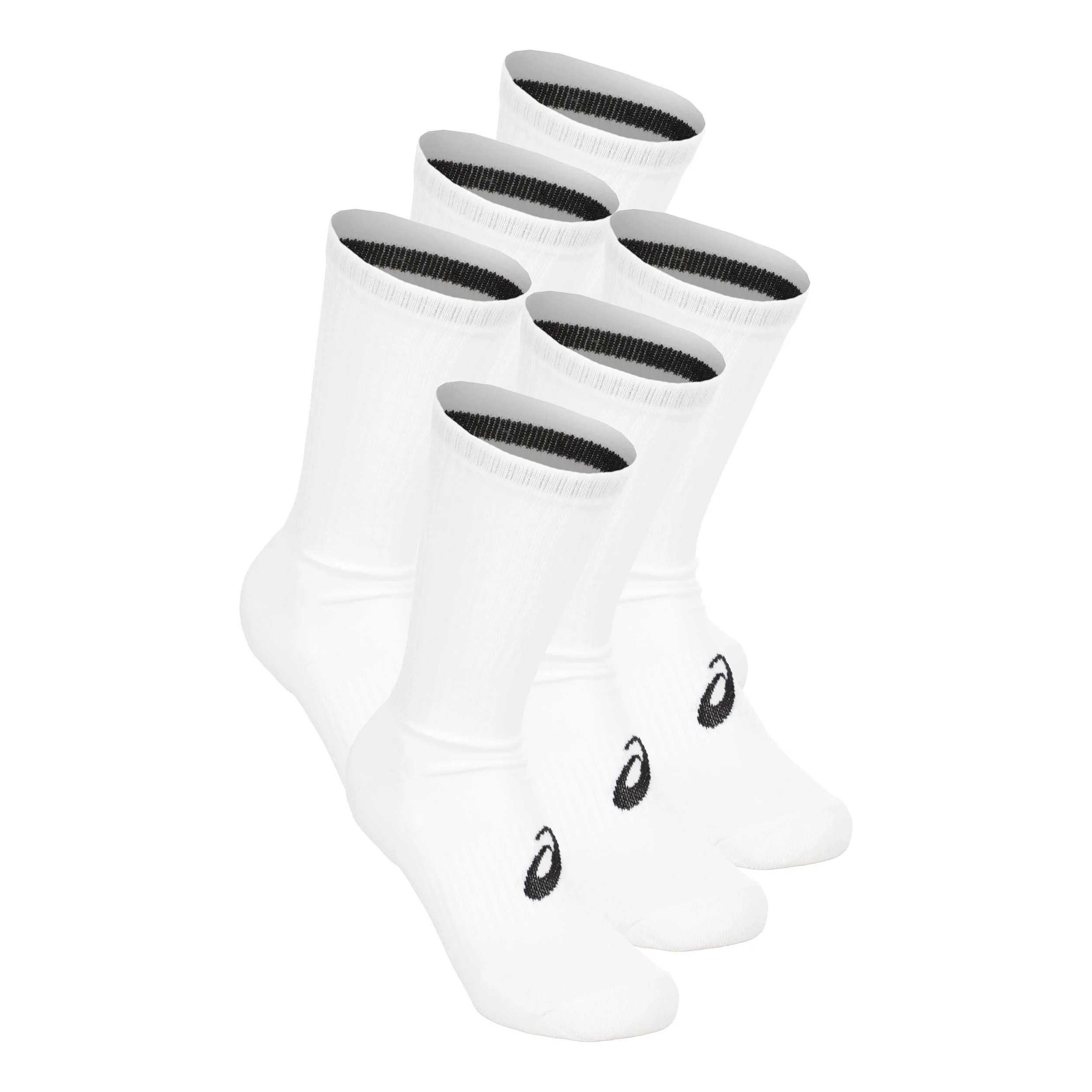 6PPK Crew Laufsocken Unisex-weiß