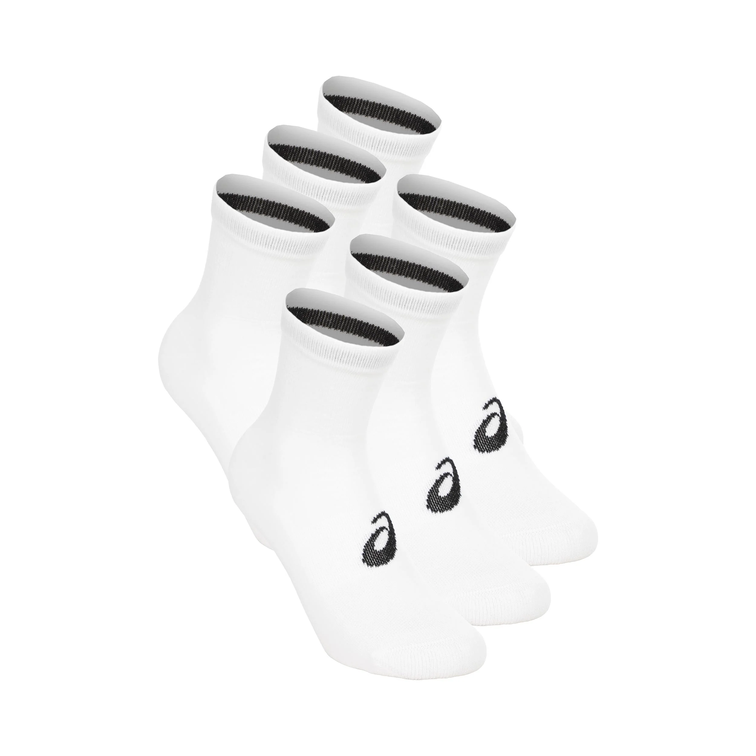 6PPK Quarter Laufsocken Unisex-weiß