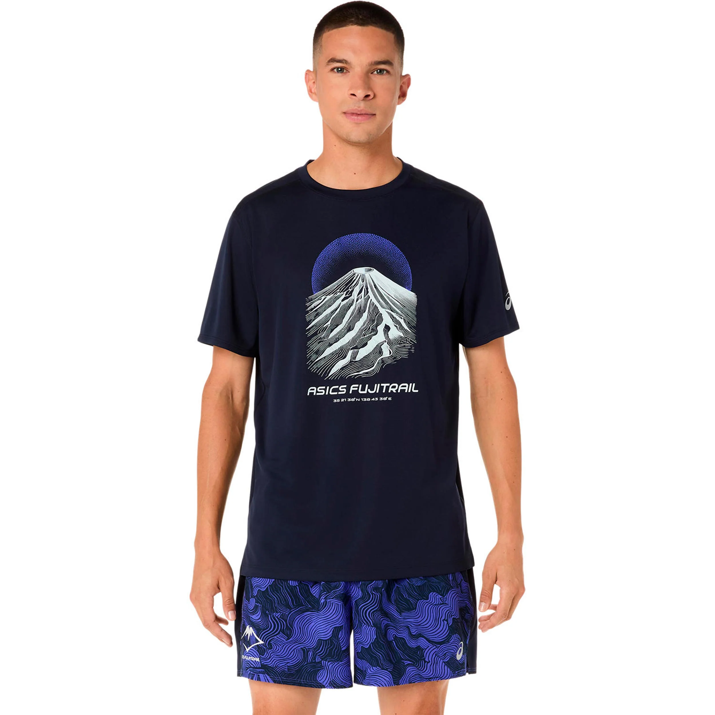 Fujitrail Logo Laufshirt Herren-dunkelblau, blau
