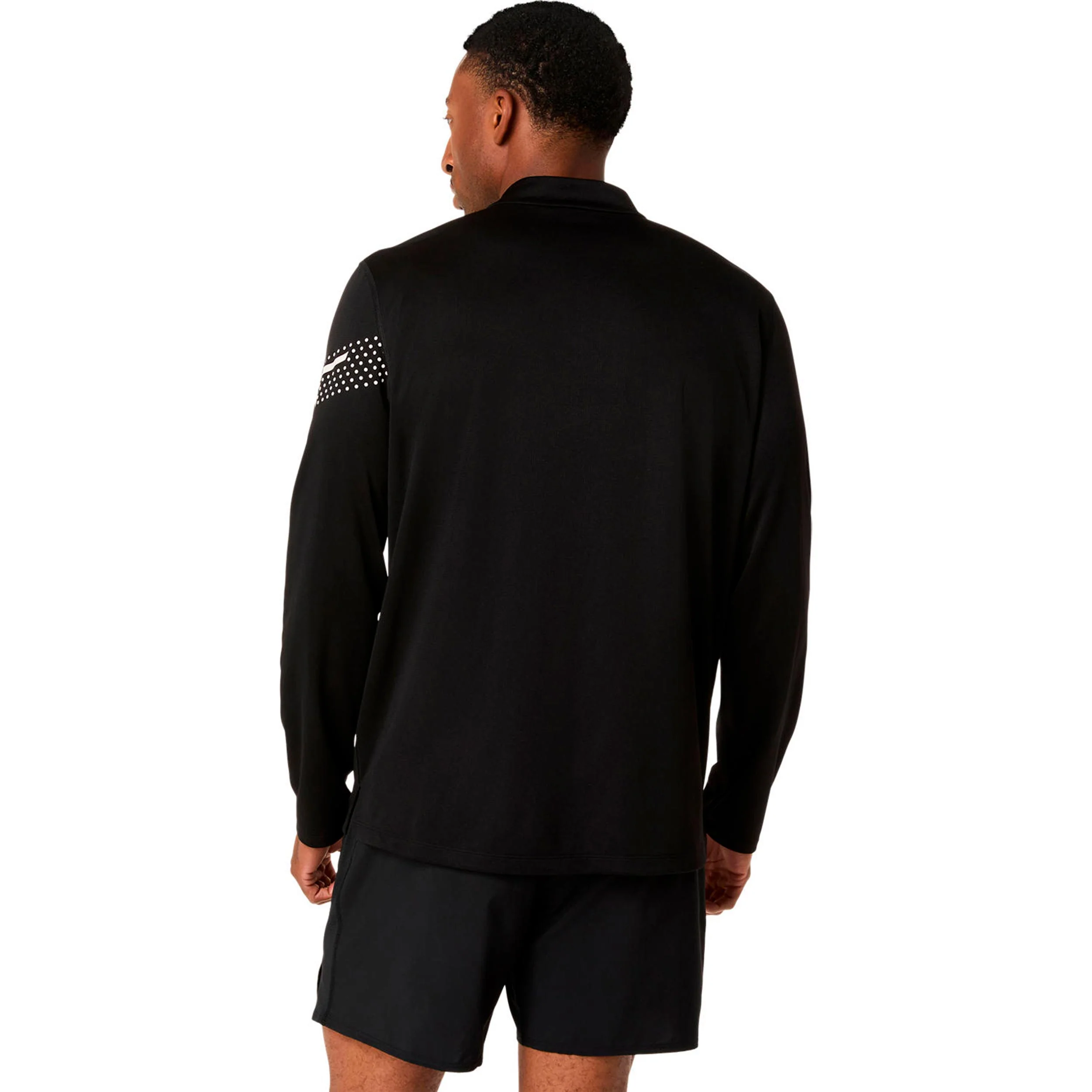 Icon 1/2 Zip Laufshirt Herren-schwarz, beige - Image 2
