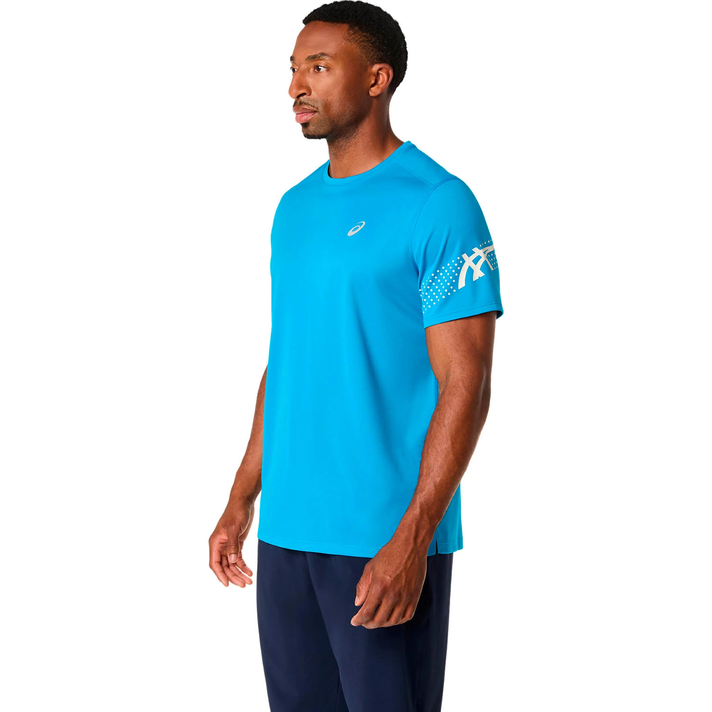 Icon Laufshirt Herren-blau, beige - Image 3