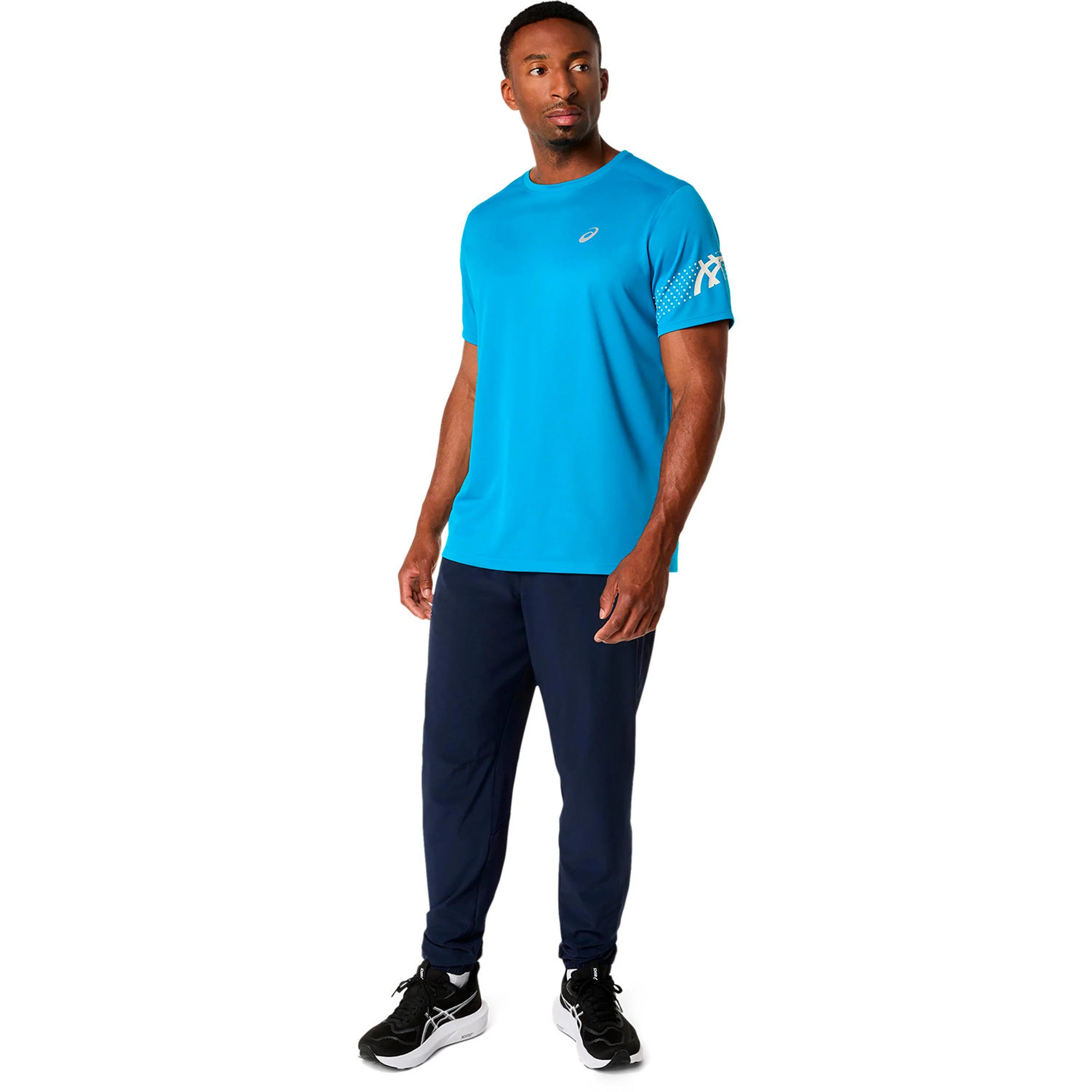 Icon Laufshirt Herren-blau, beige - Image 5