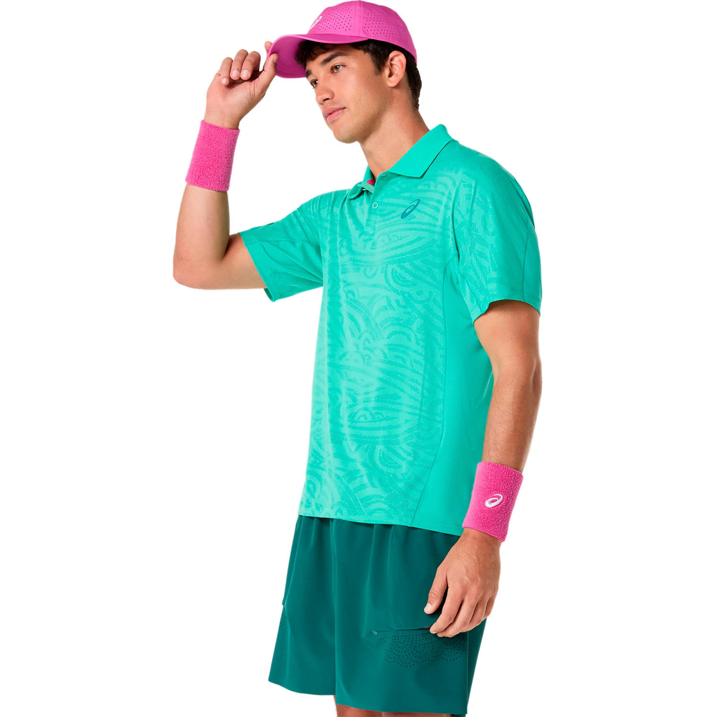 Match Jacquard Polo Herren - grün - Image 3