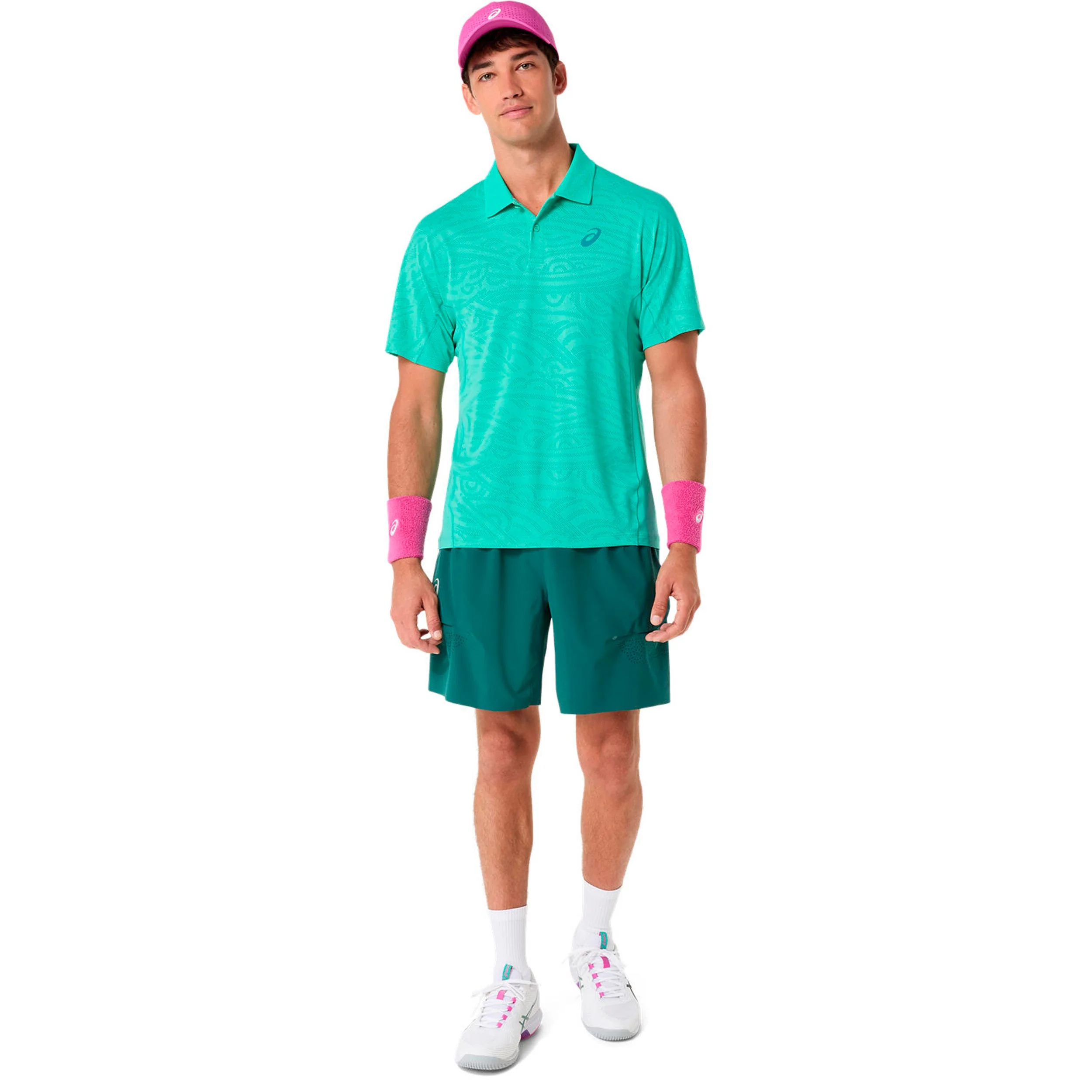 Match Jacquard Polo Herren - grün - Image 6