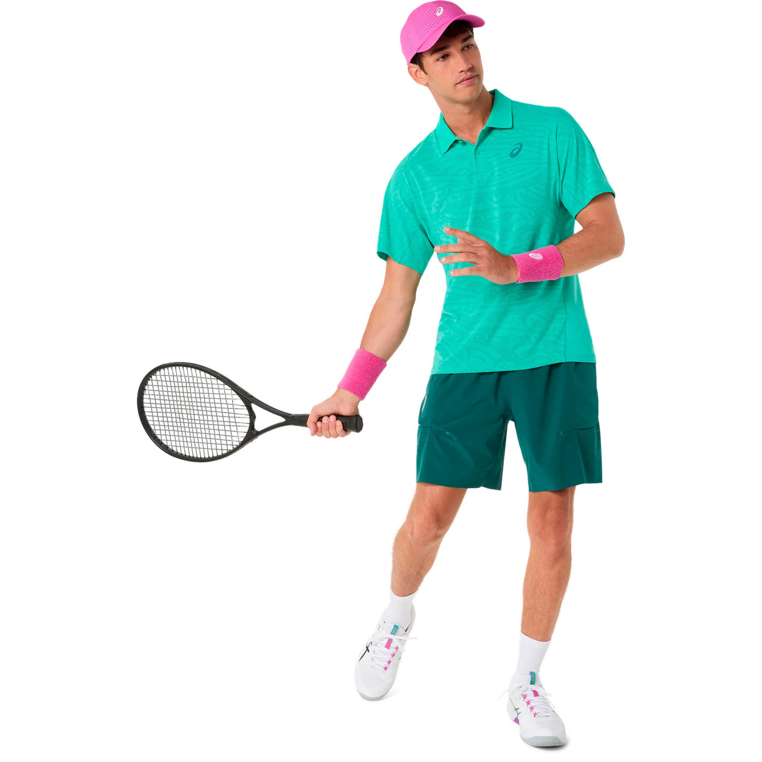 Match Jacquard Polo Herren - grün - Image 7