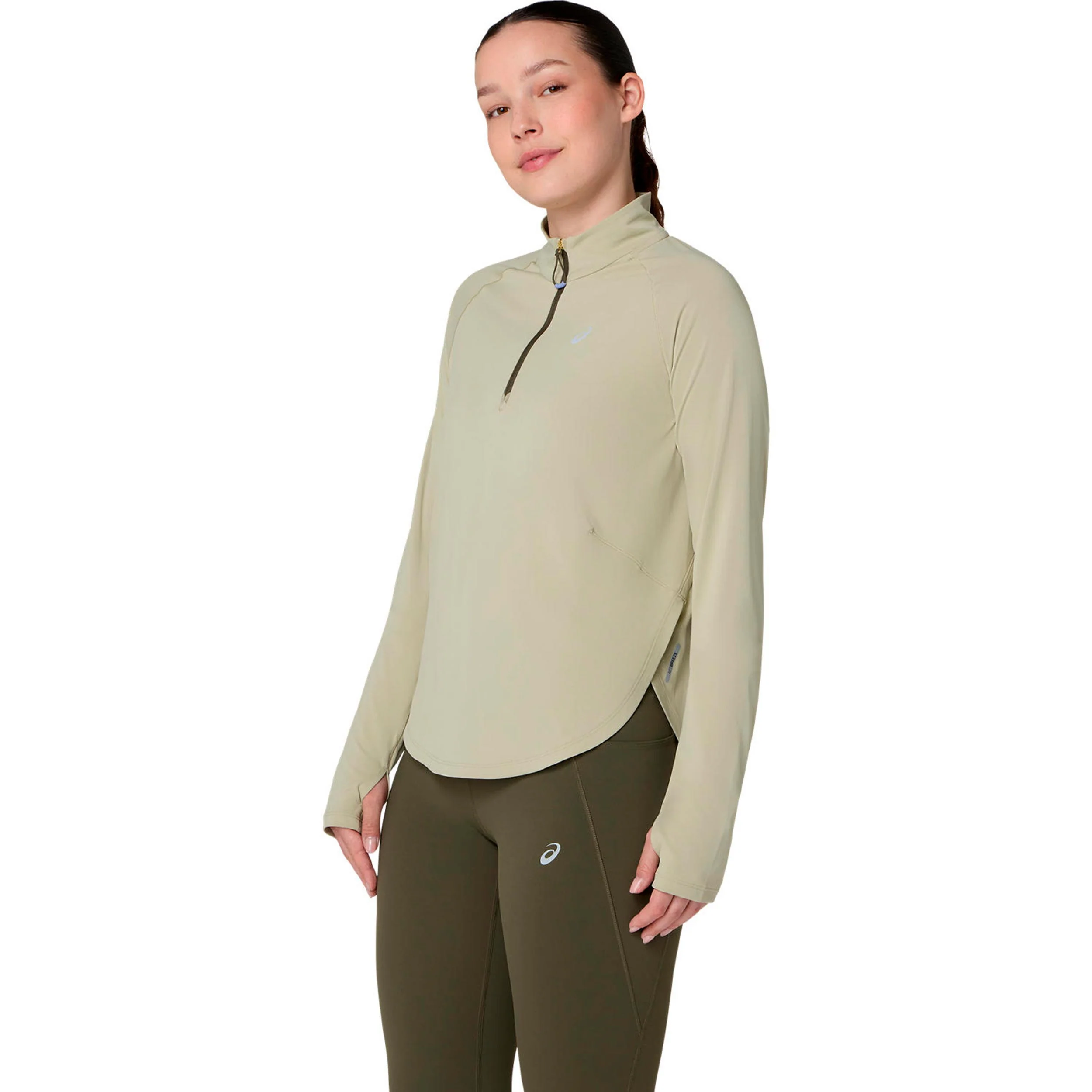Nagino Run Adjustable Laufshirt Damen-beige - Image 3