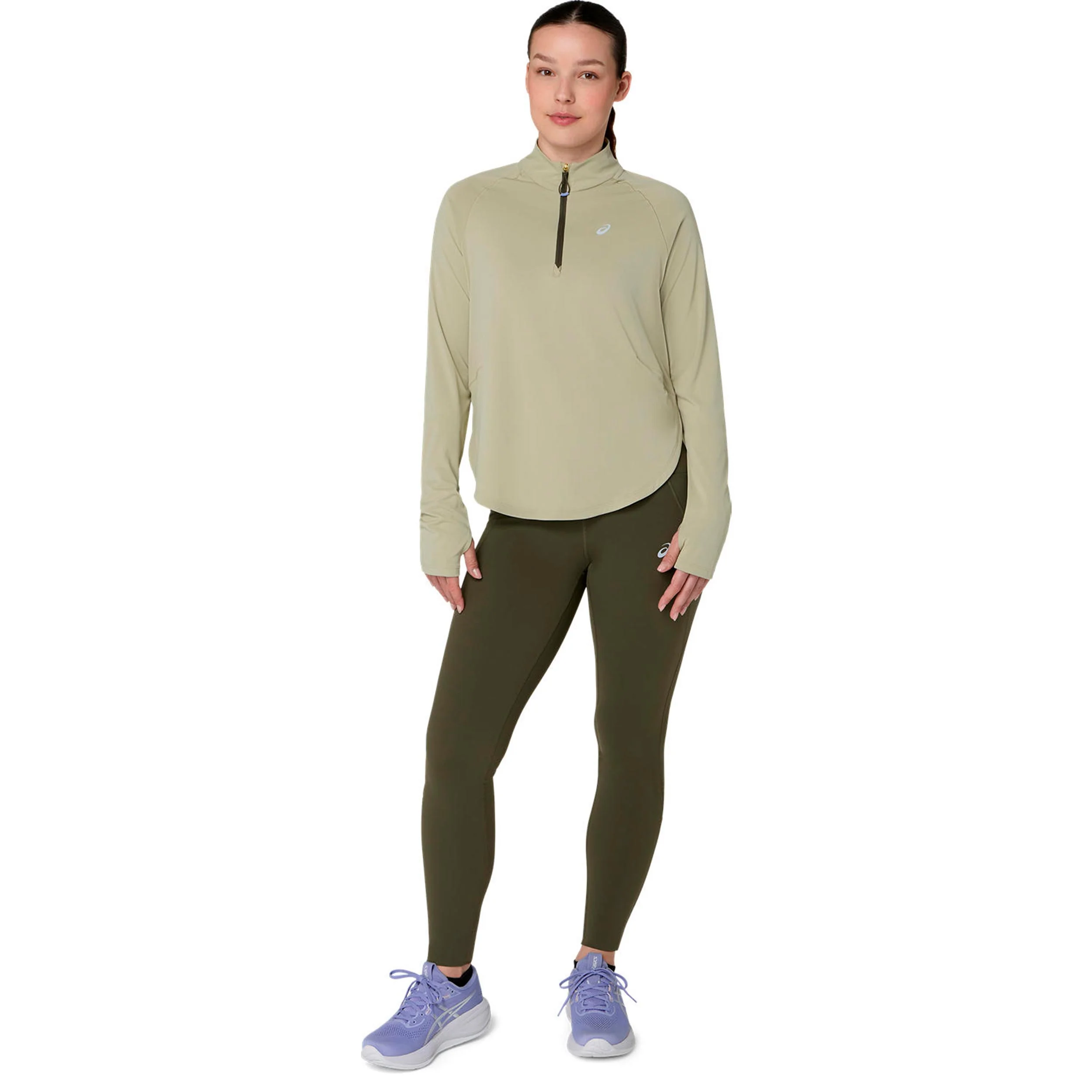 Nagino Run Adjustable Laufshirt Damen-beige - Image 7