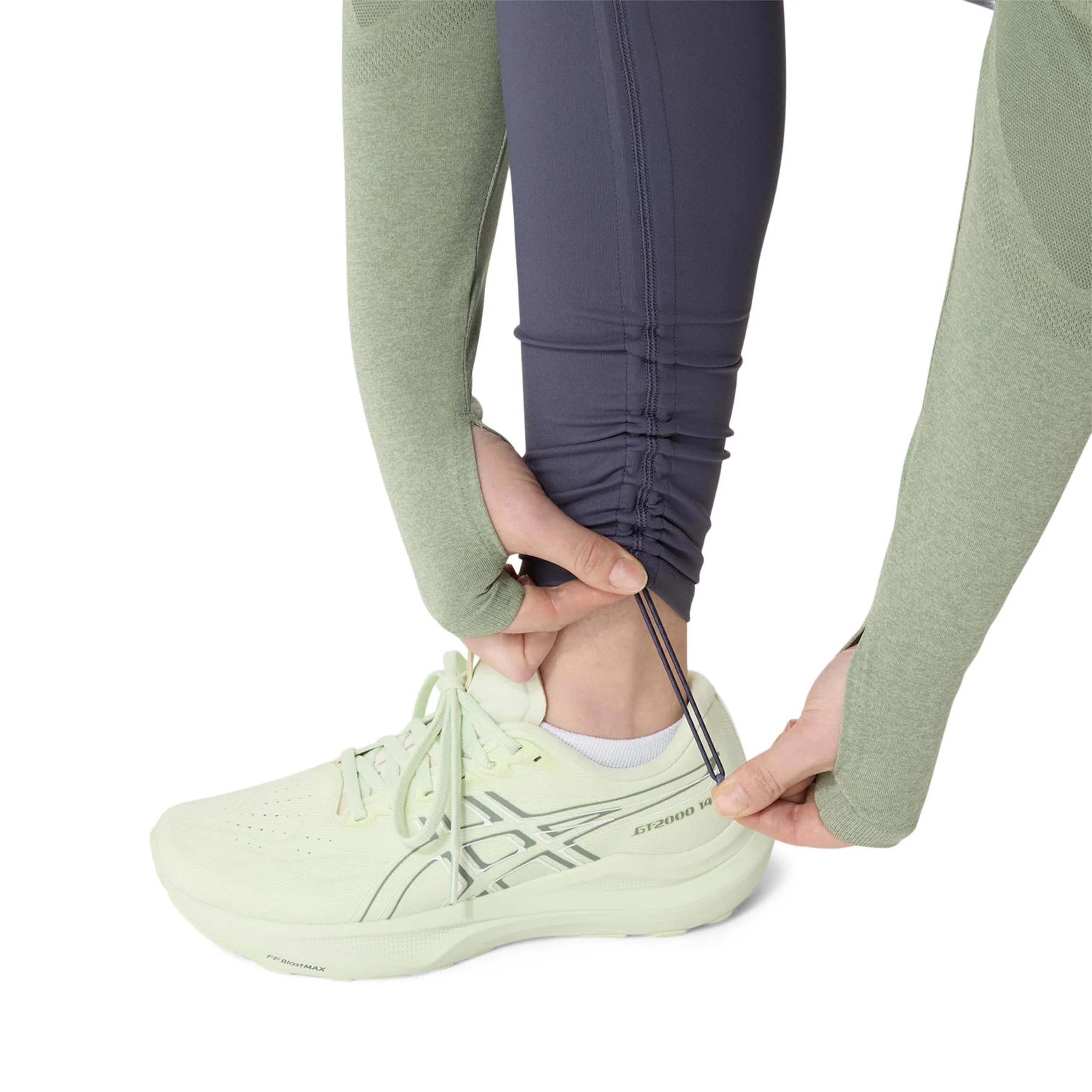 Nagino Run Adjustable Lauftight Damen-blaugrau - Image 8