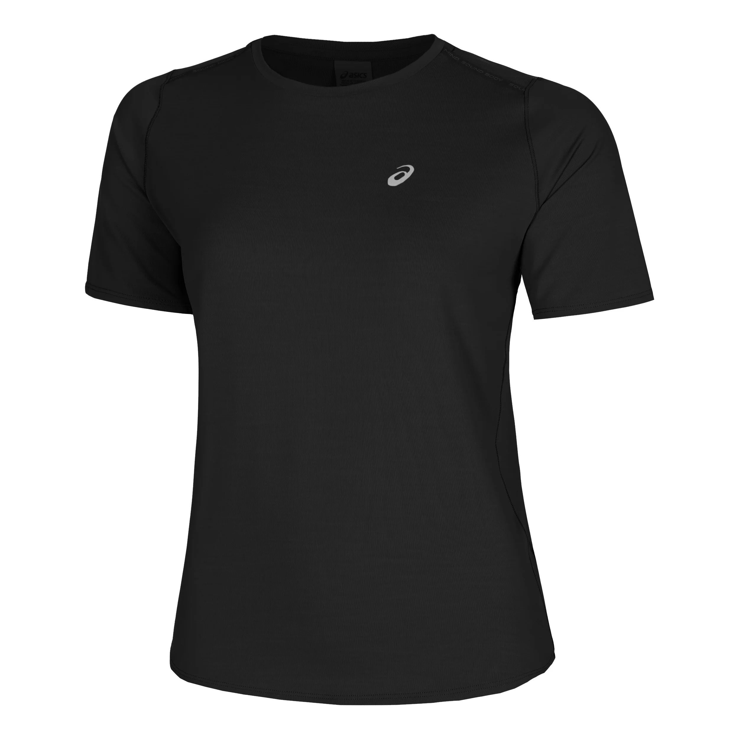 Road Laufshirt Damen-Schwarz