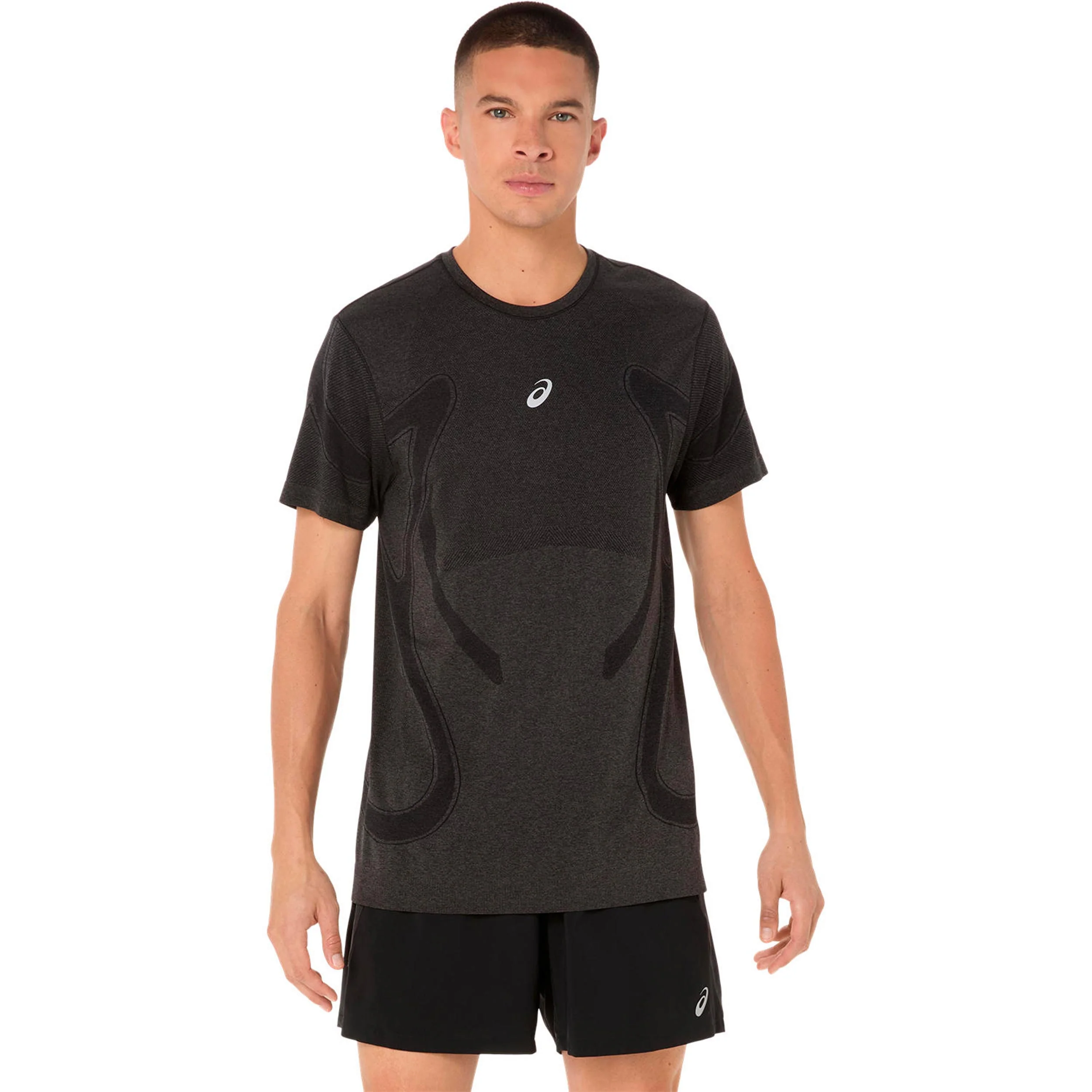Road Seamless Laufshirt Herren-schwarz