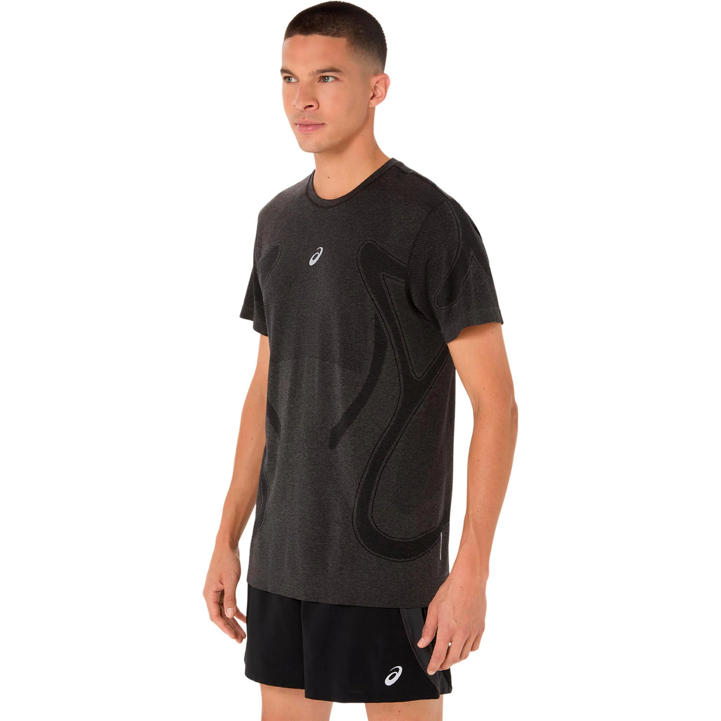 Road Seamless Laufshirt Herren-schwarz - Image 2