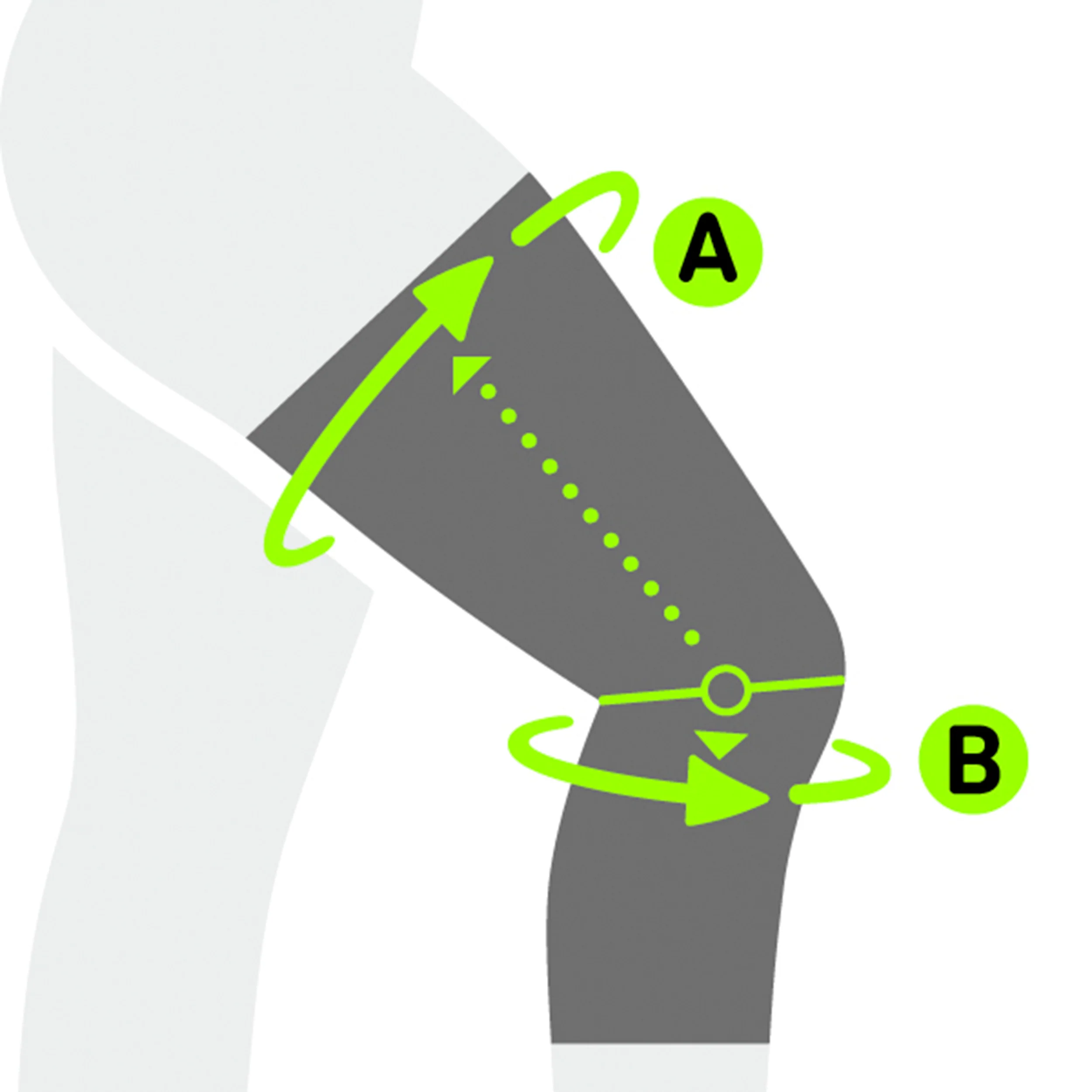 Sports Knee Support Kniebandage-Türkis,Limette - Image 3