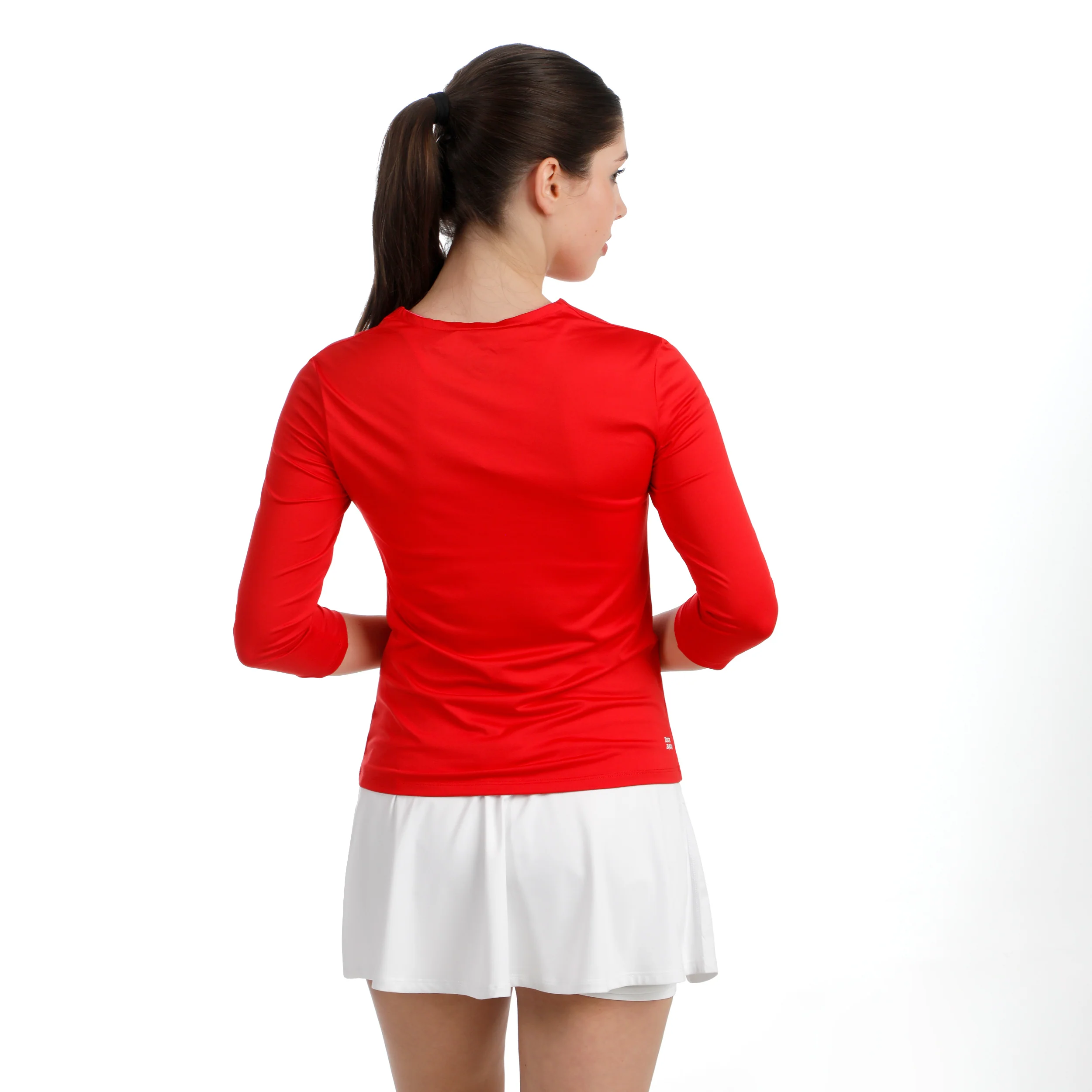 Crew 2.0 V-Neck Longsleeve Damen-rot - Image 2