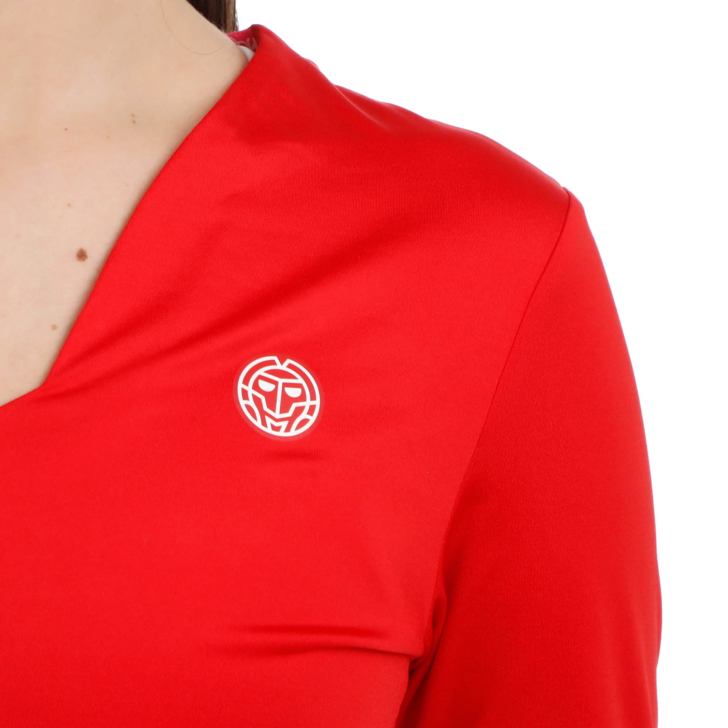 Crew 2.0 V-Neck Longsleeve Damen-rot - Image 3