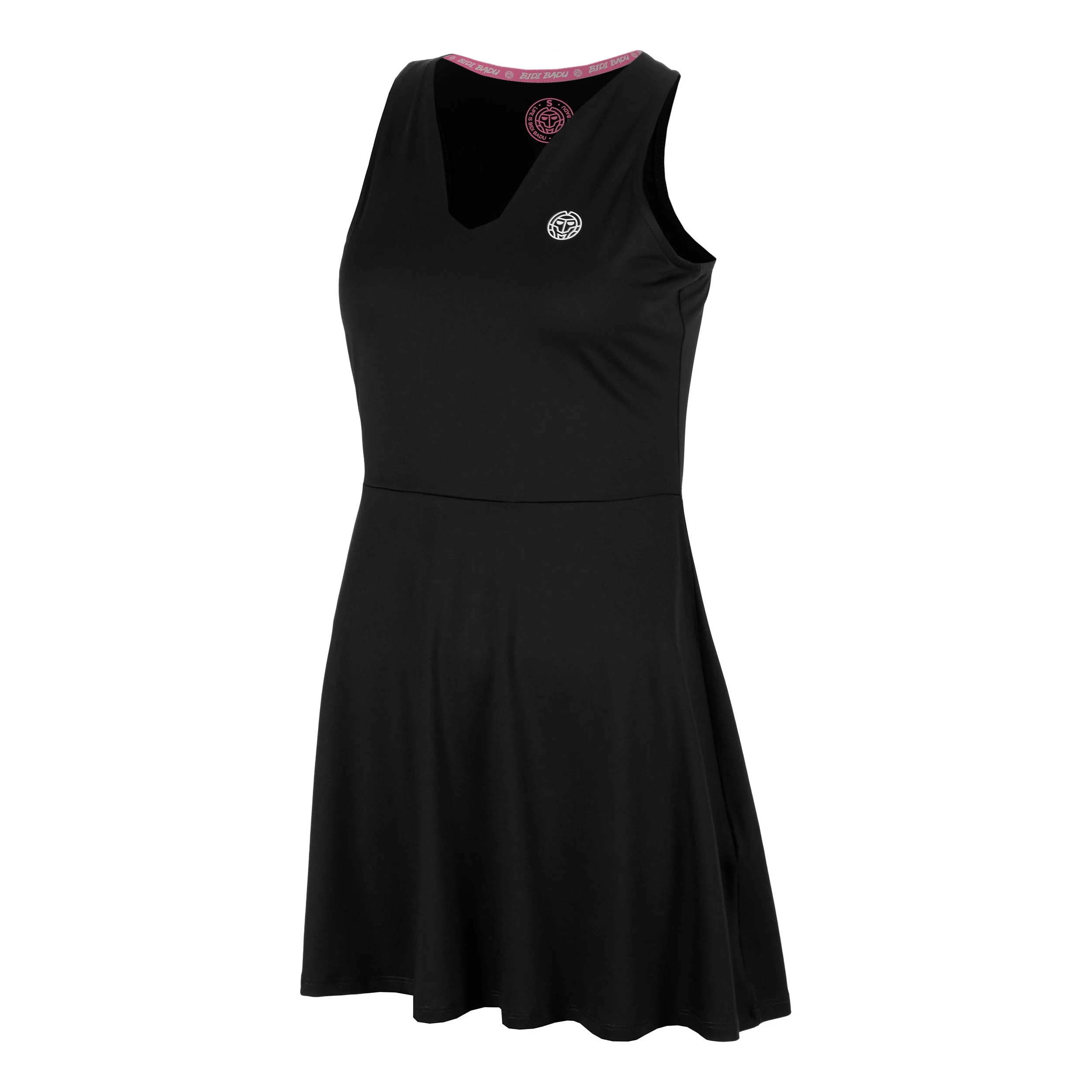 Crew V-Neck Kleid Damen-schwarz - Image 5