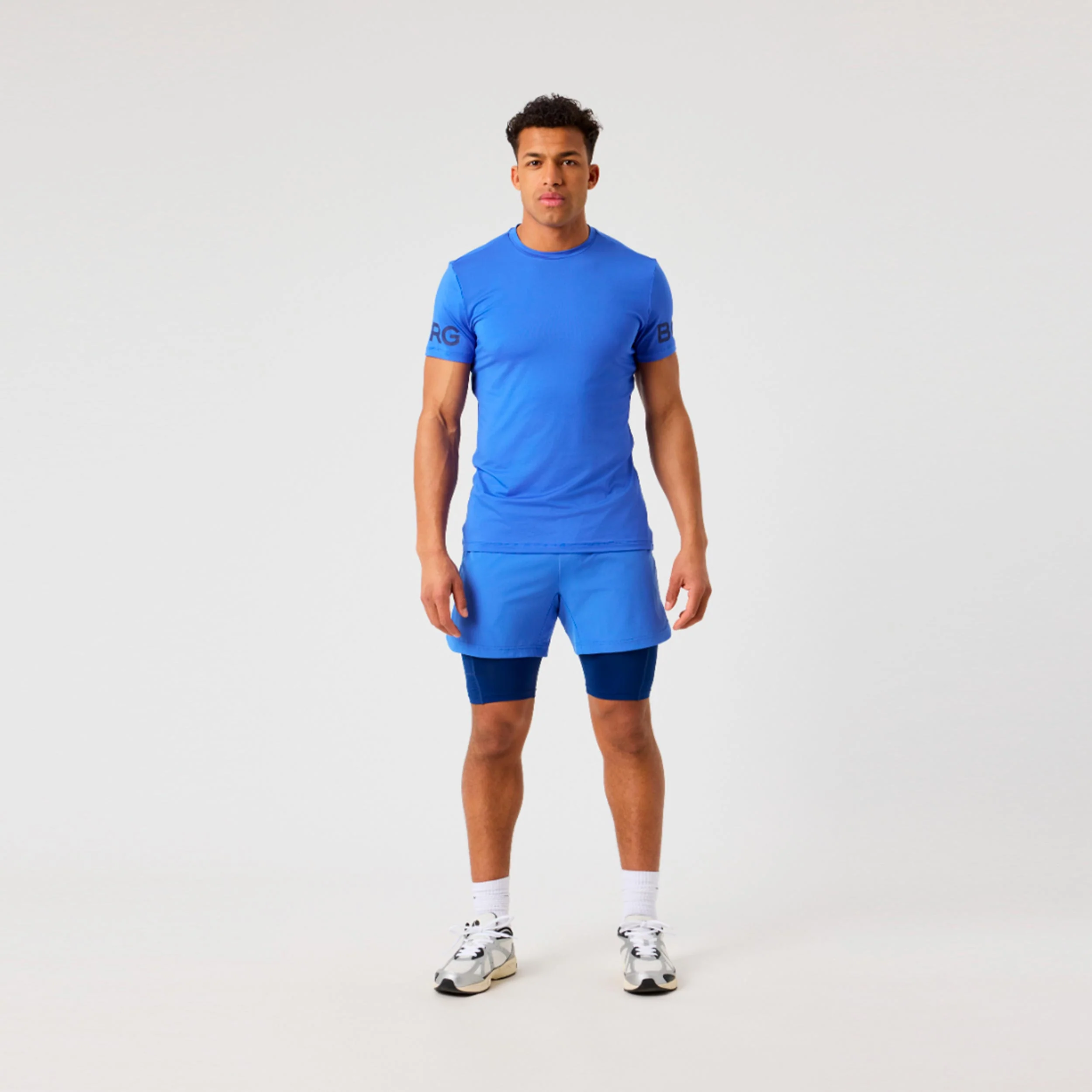 Borg 2 In 1 Shorts Herren - hellblau - Image 5