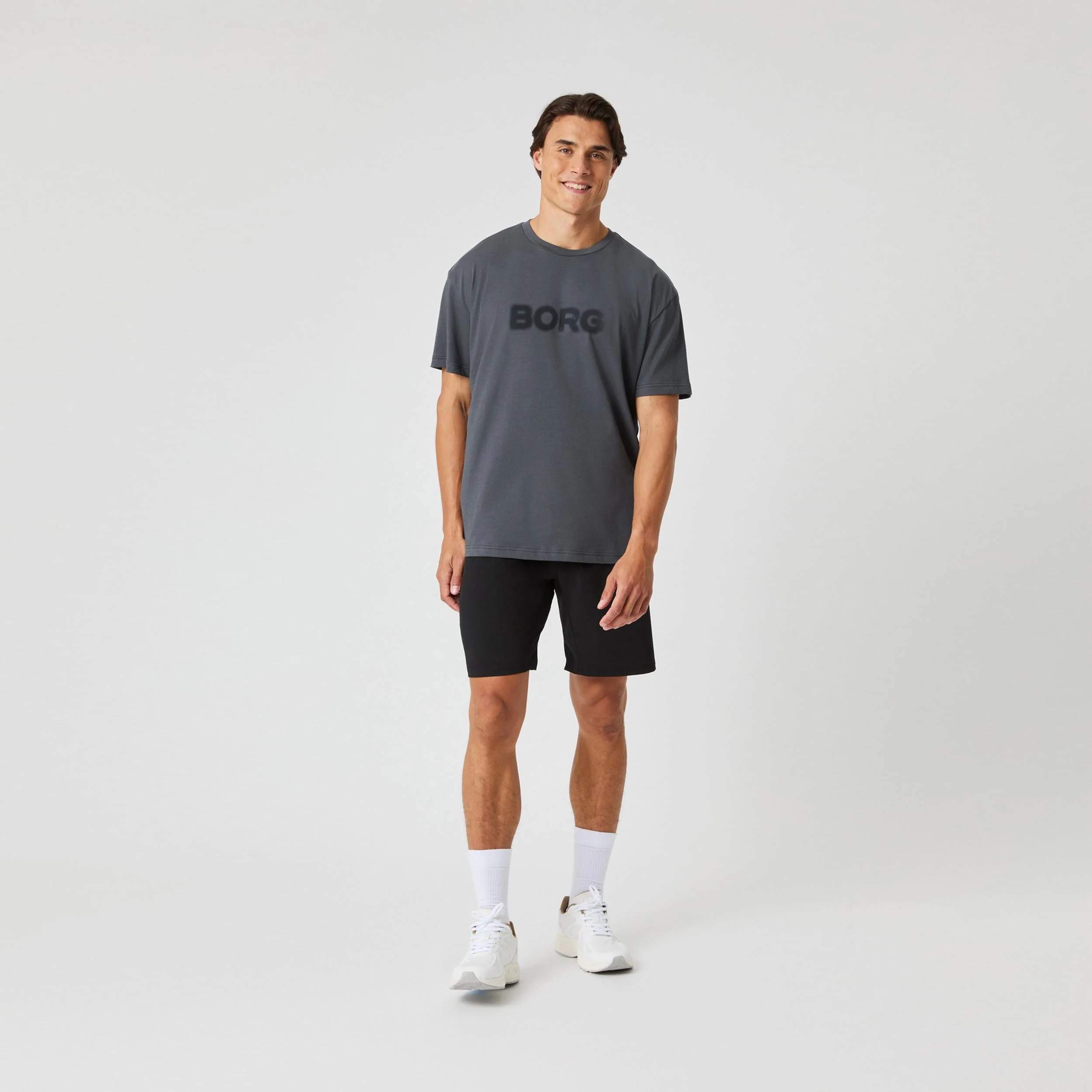 Borg Gym Oversized T-Shirt Herren-Dunkelgrau - Image 4