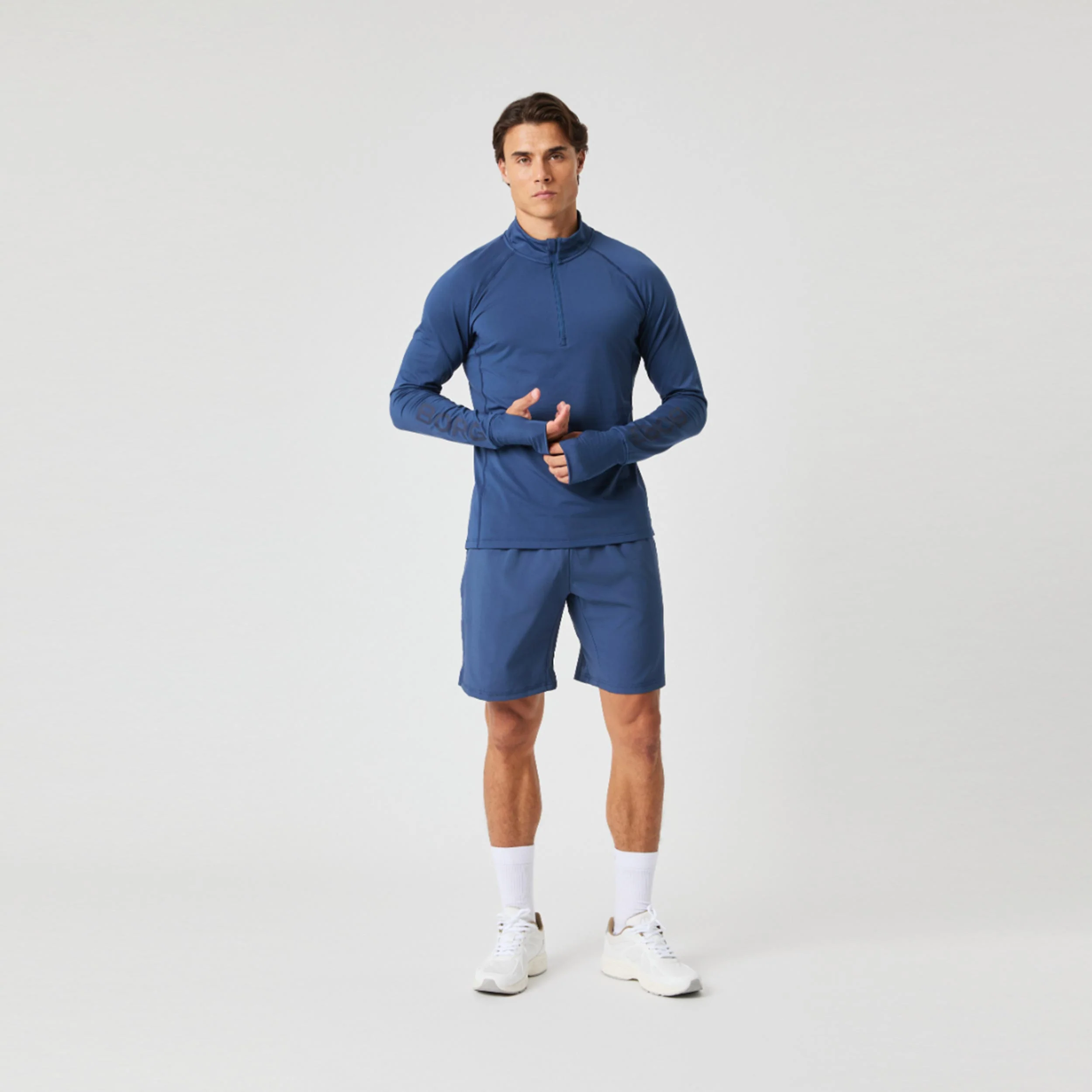 Midlayer Half Zip Longsleeve Herren - dunkelblau - Image 4