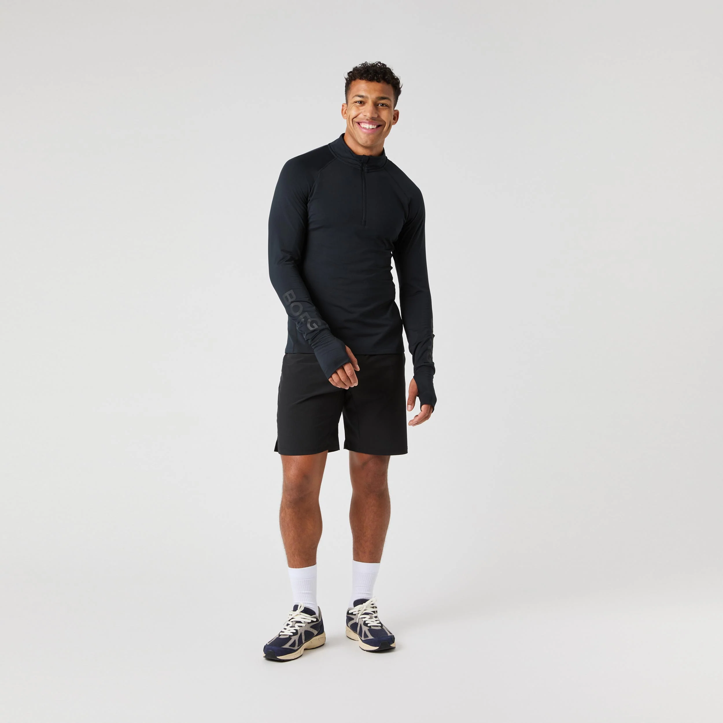 Midlayer Half Zip Longsleeve Herren - schwarz - Image 5