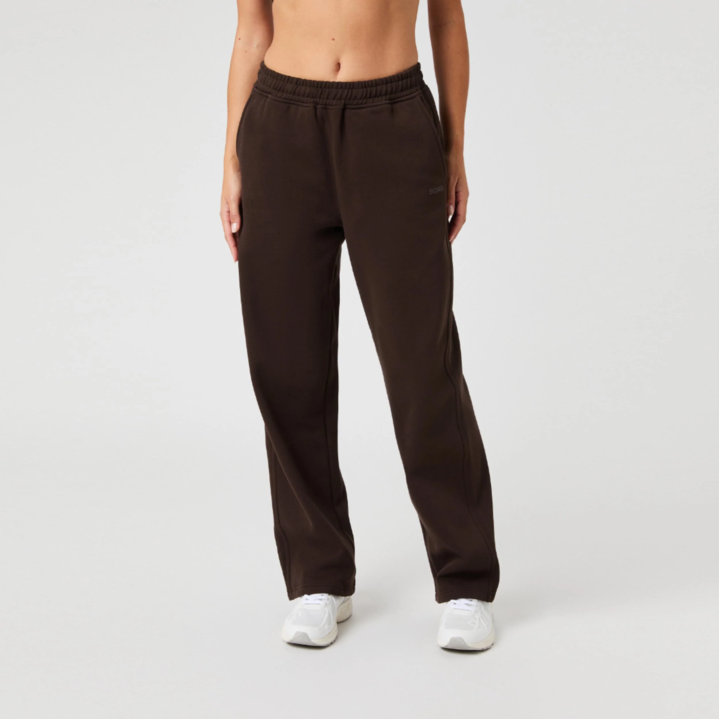 Studio Oversized Straight Trainingshose Damen-Braun