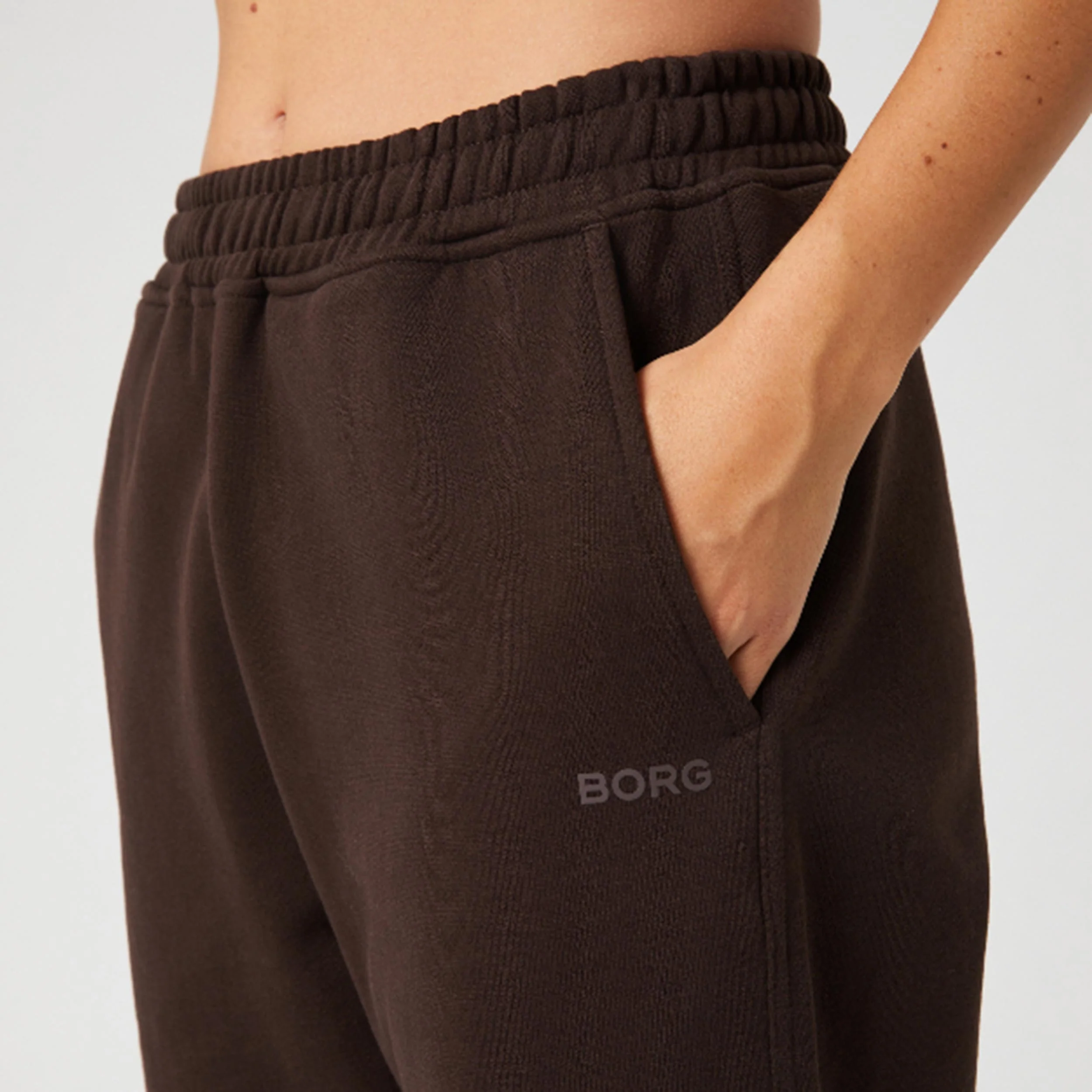 Studio Oversized Straight Trainingshose Damen-Braun - Image 3