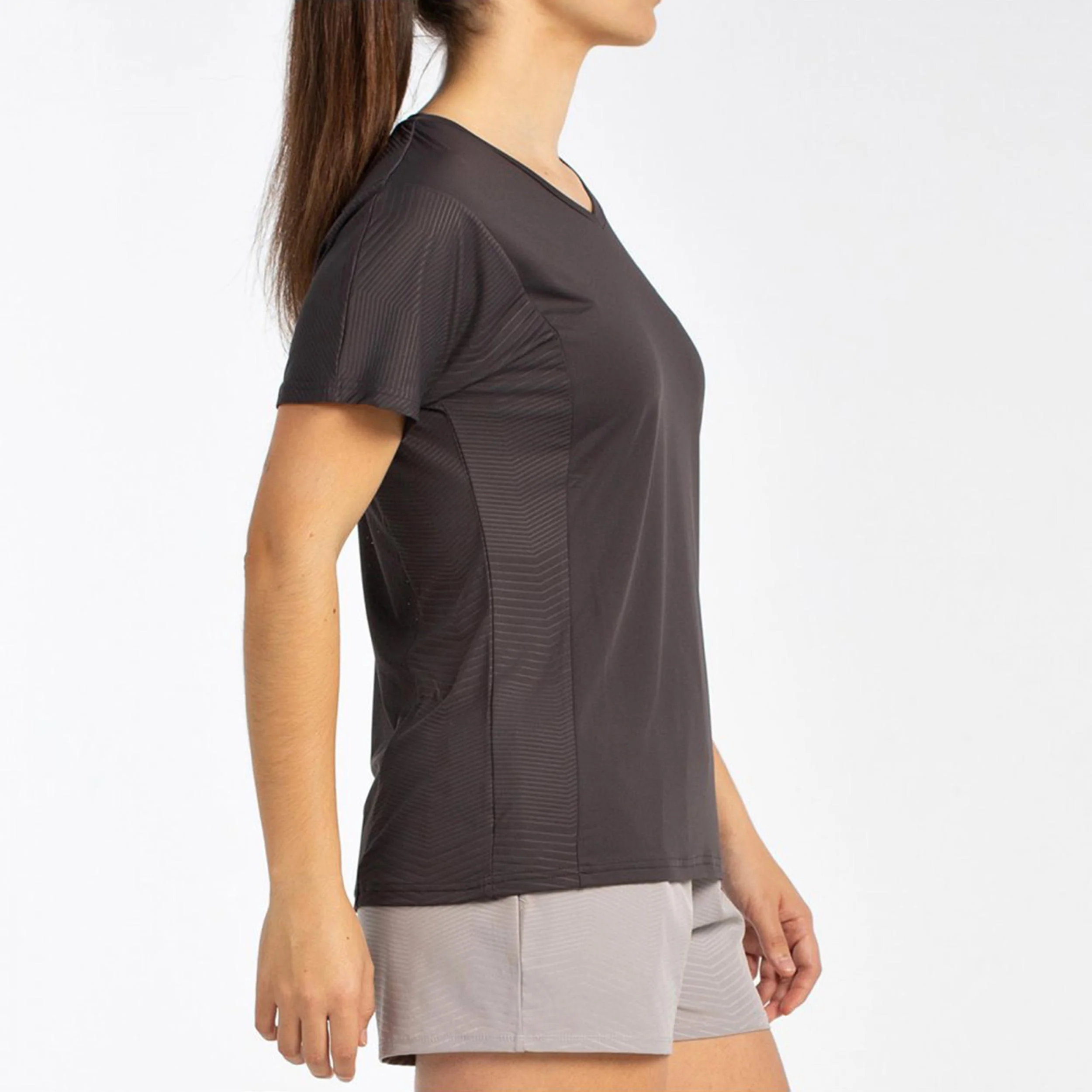 Eches T-Shirt Damen-Anthrazit - Image 4