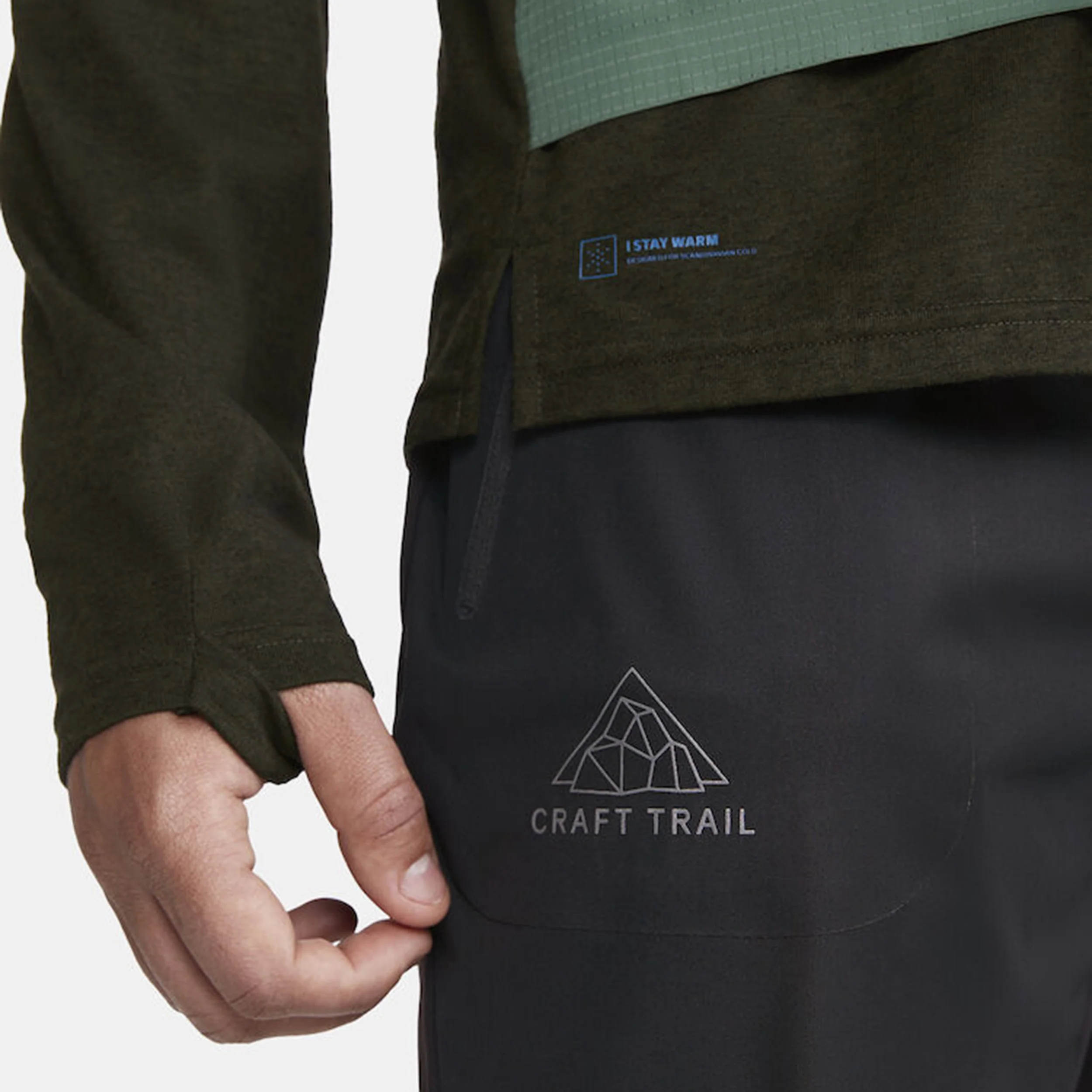 ADV Trail Wool Wind Lauftop Herren-Blau - Image 9