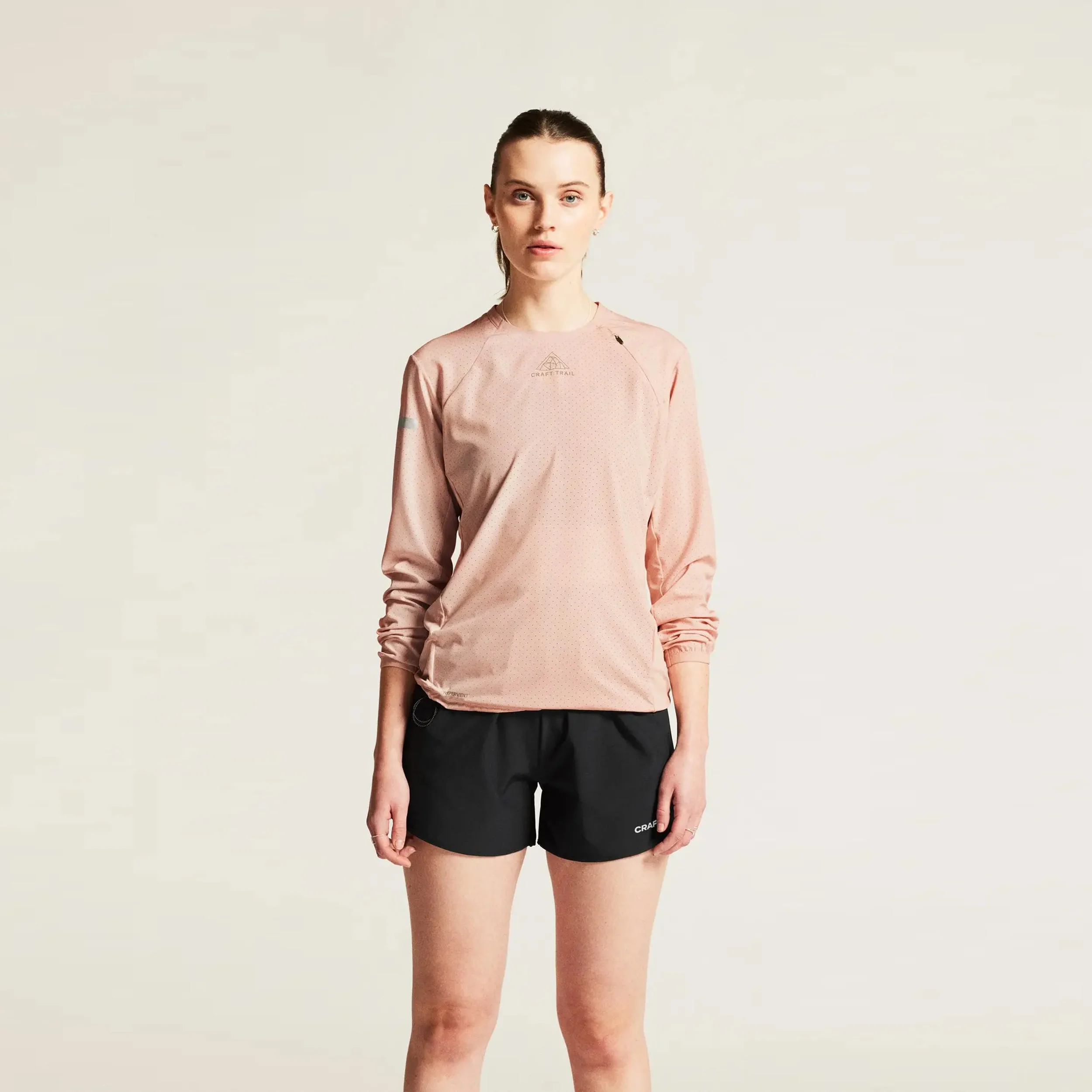 Pro Hypervent Wind 2 Laufshirt Damen-Apricot - Image 3