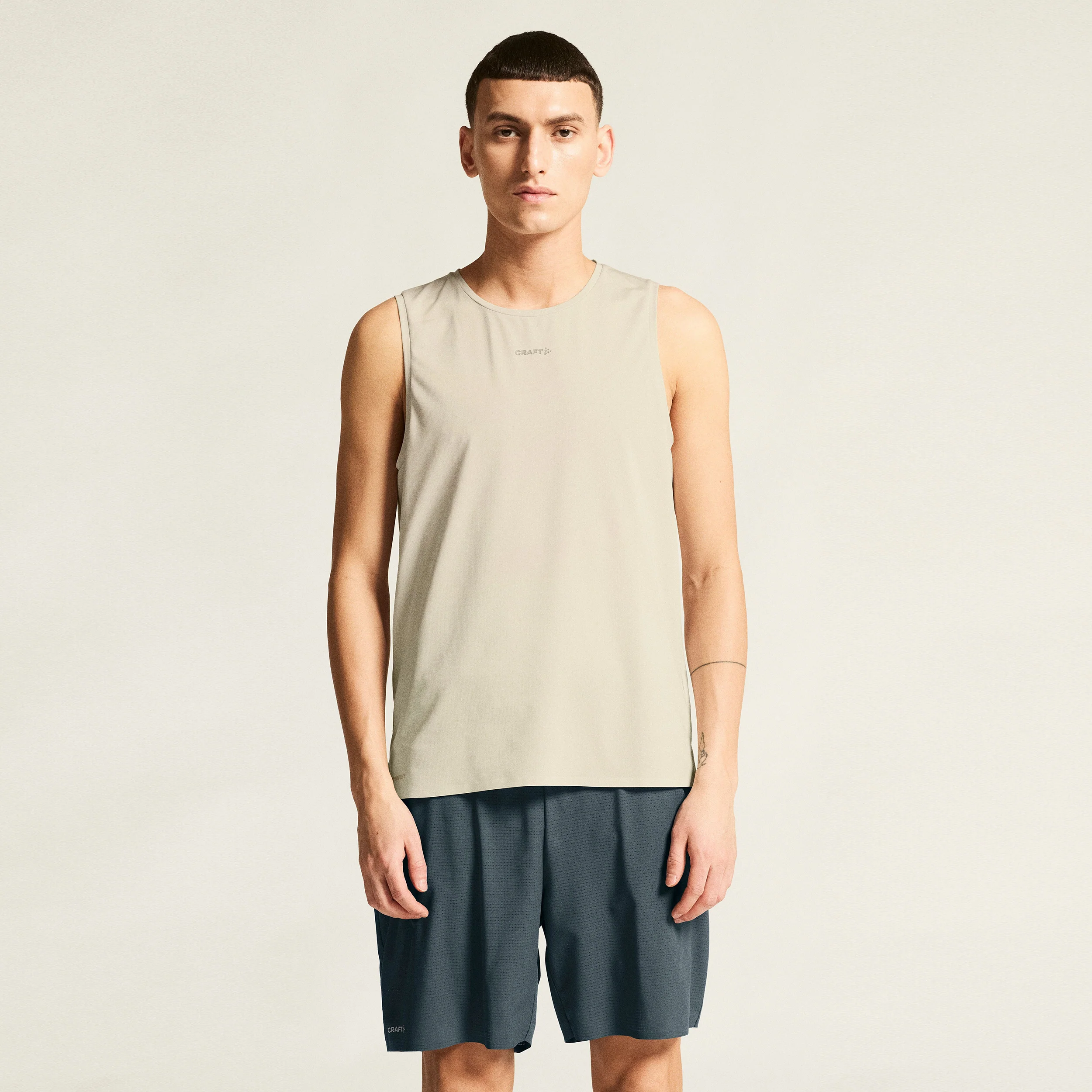 Pro Trail Laufshirt Herren - creme - Image 3