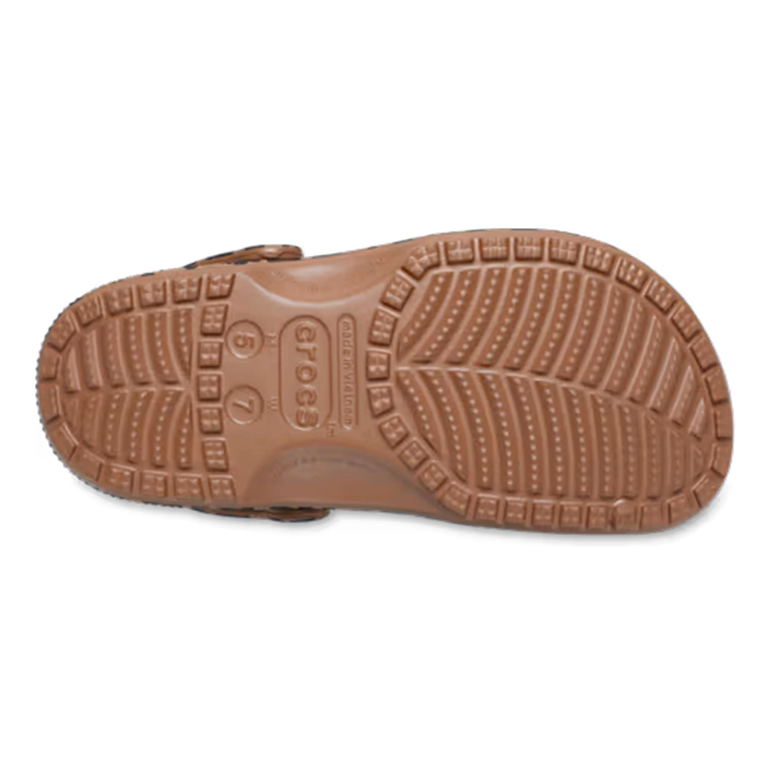 Classic Graphic Clog Badelatschen Damen - braun, beige - Image 3
