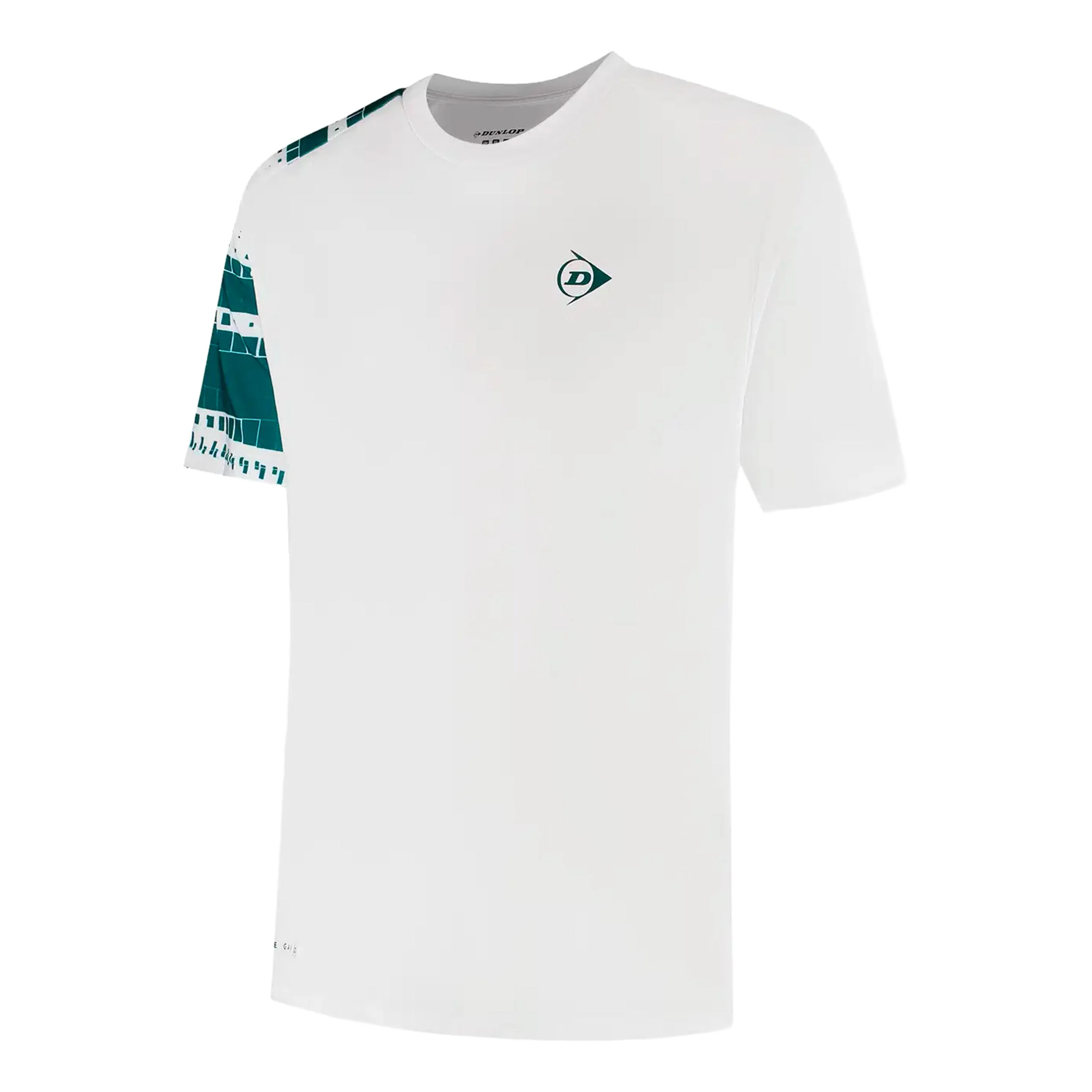 T-Shirt Herren-weiß, dunkelgrün