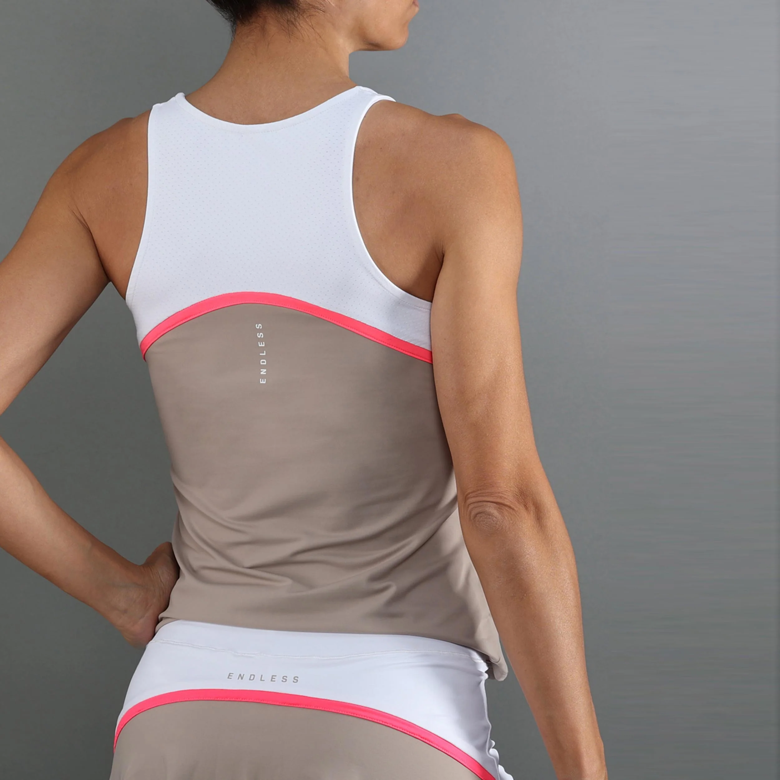 Bloom Tank-Top Damen-beige, weiß - Image 2