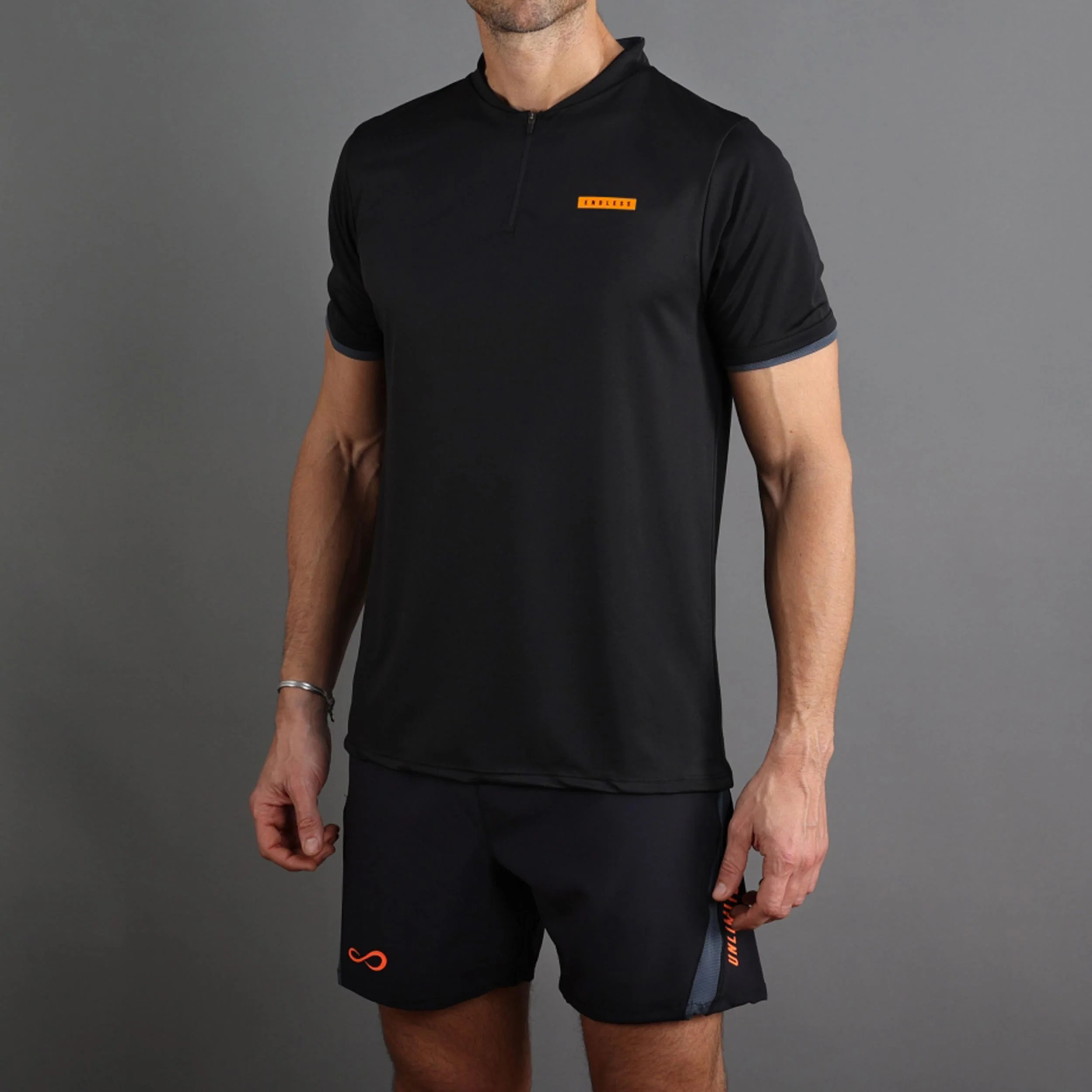 Bravery T-Shirt Herren-Schwarz,Orange - Image 3