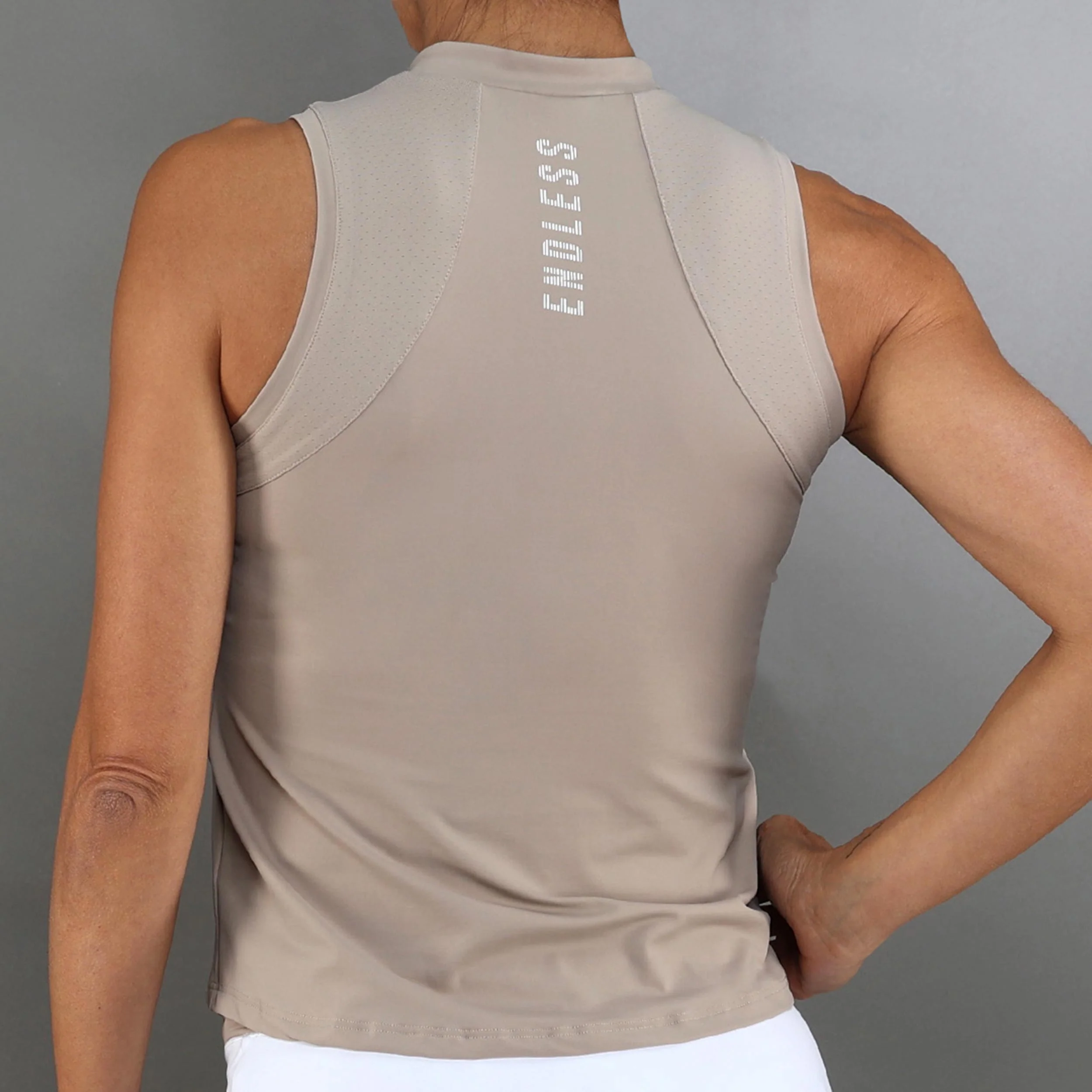 Glam Tank-Top Damen-beige - Image 3