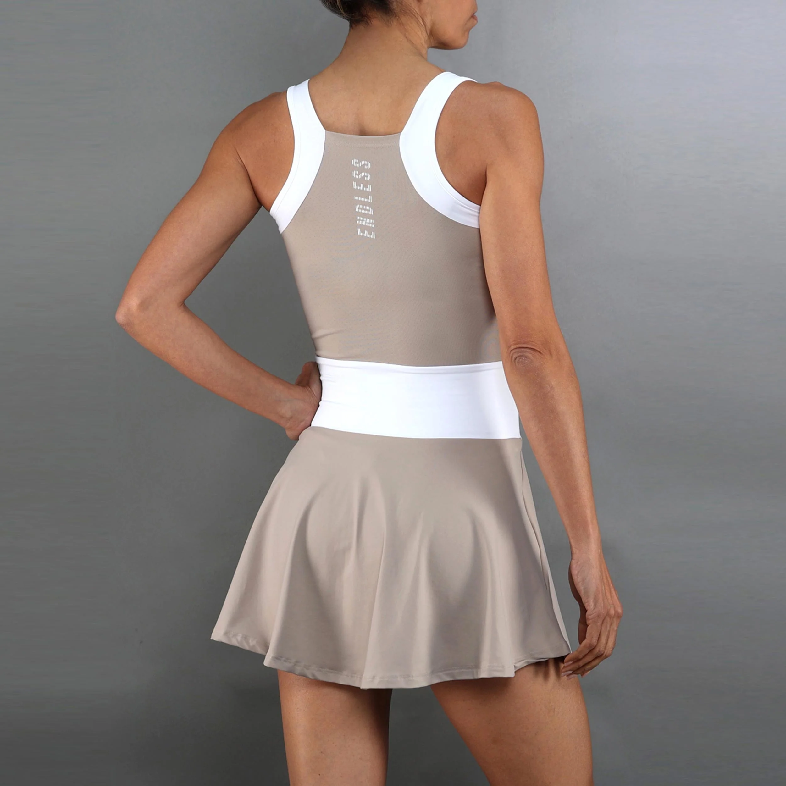 Orbit Kleid Damen-beige, weiß - Image 2
