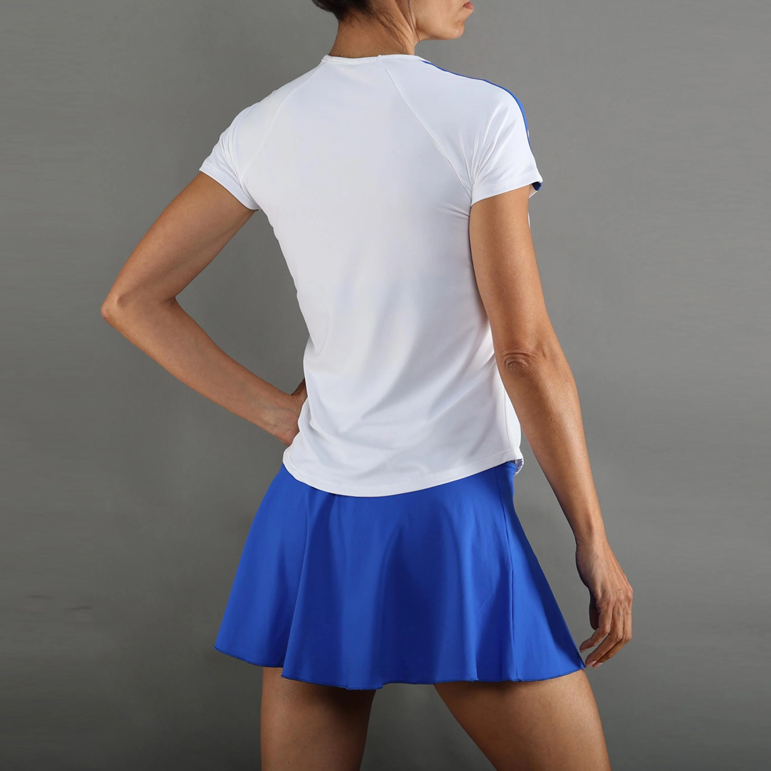 T-Shirt Damen-weiß, blau - Image 6