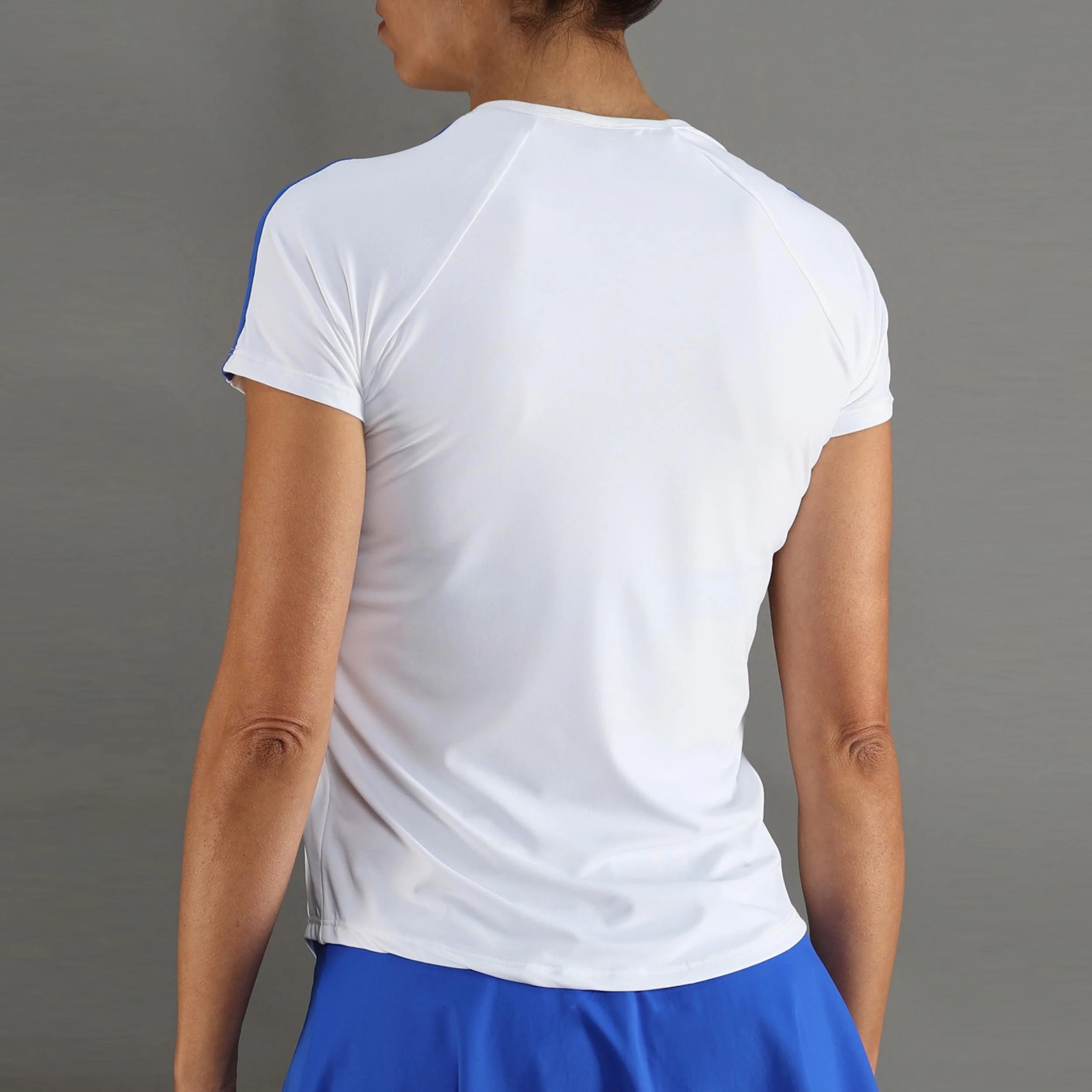 T-Shirt Damen-weiß, blau - Image 7
