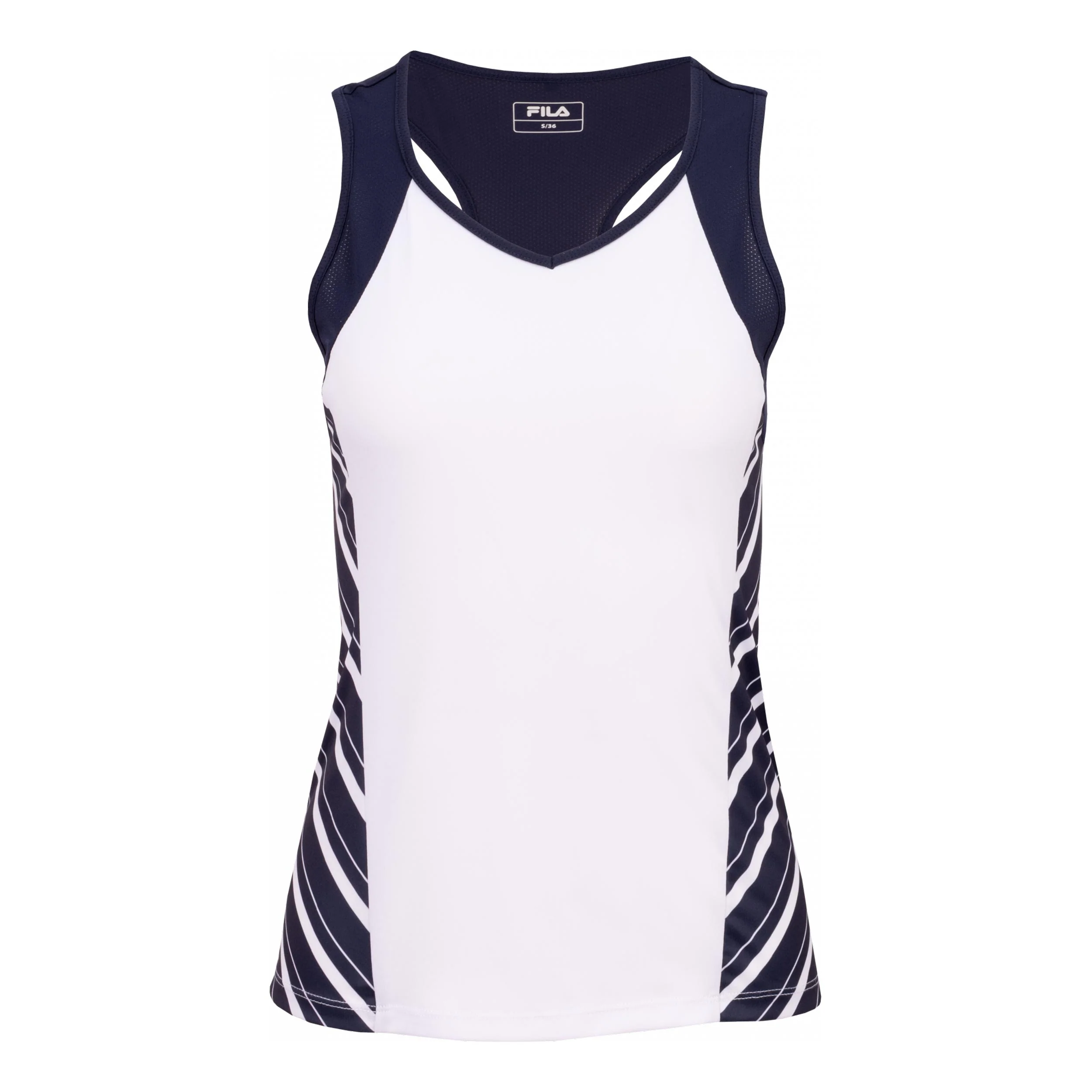 Steffi Tank-Top Damen-weiß, dunkelblau