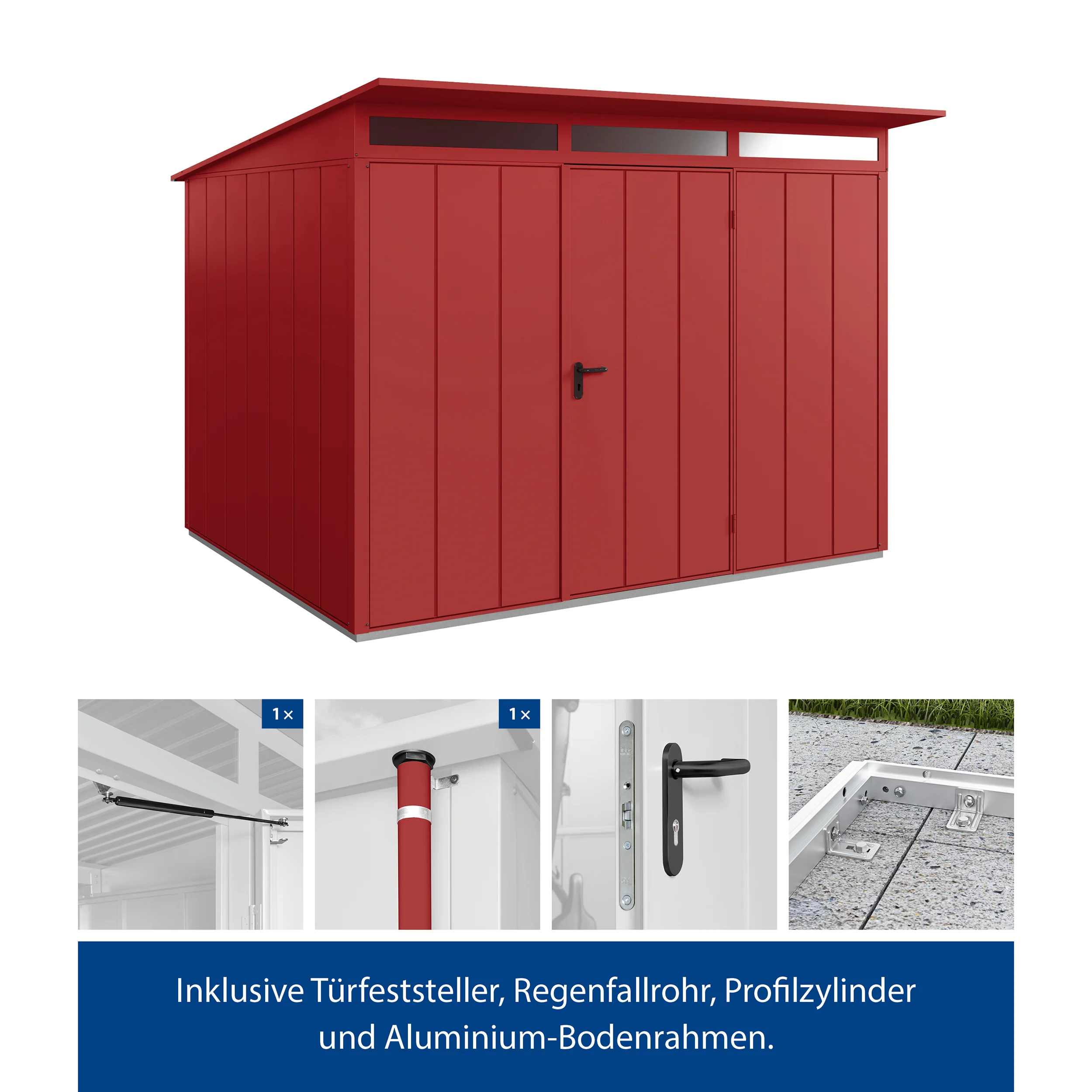 Set Berry Modern-P,Typ 3 Gerätehaus-Rot - Image 3