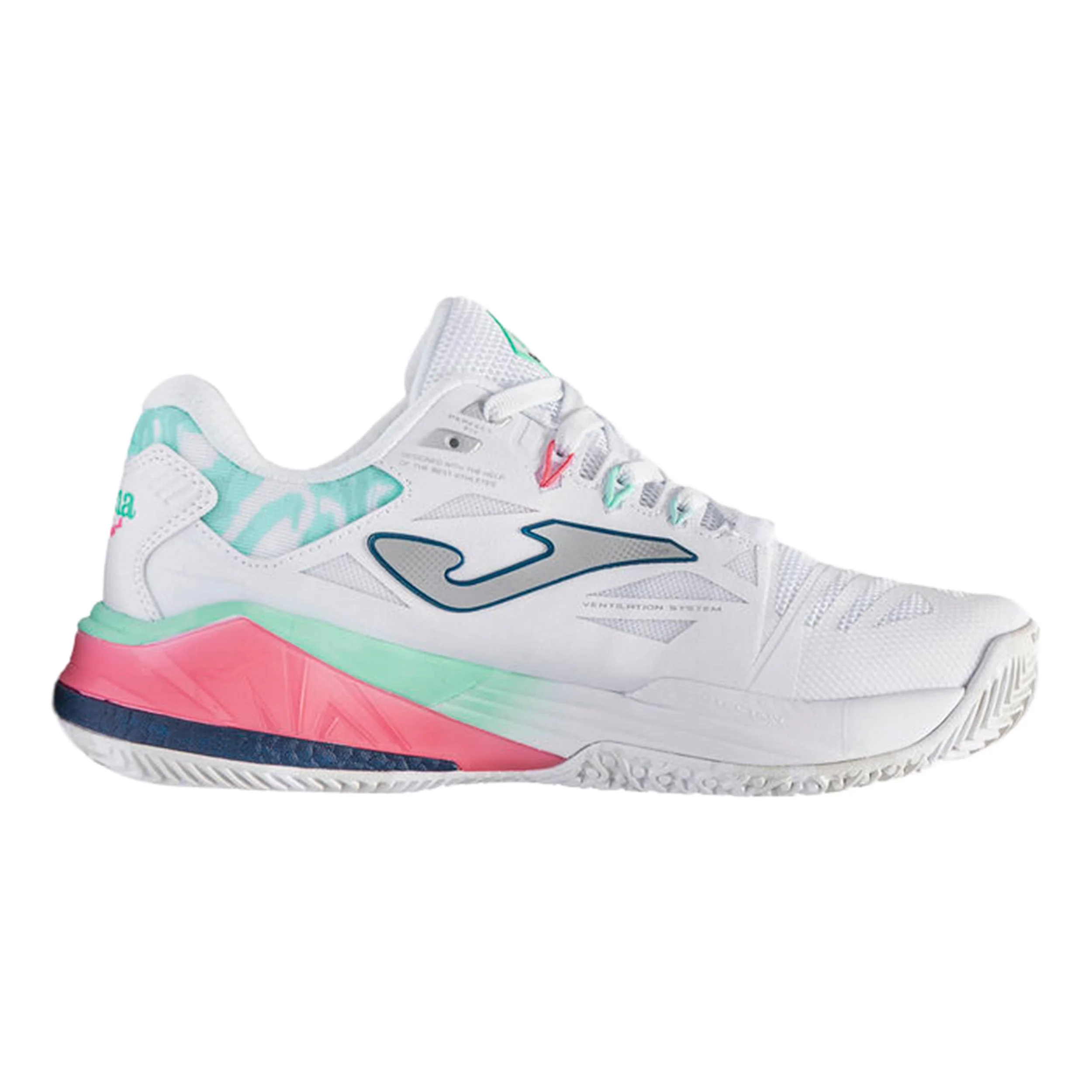 Spin Padelschuh Damen - weiß, türkis - Image 2