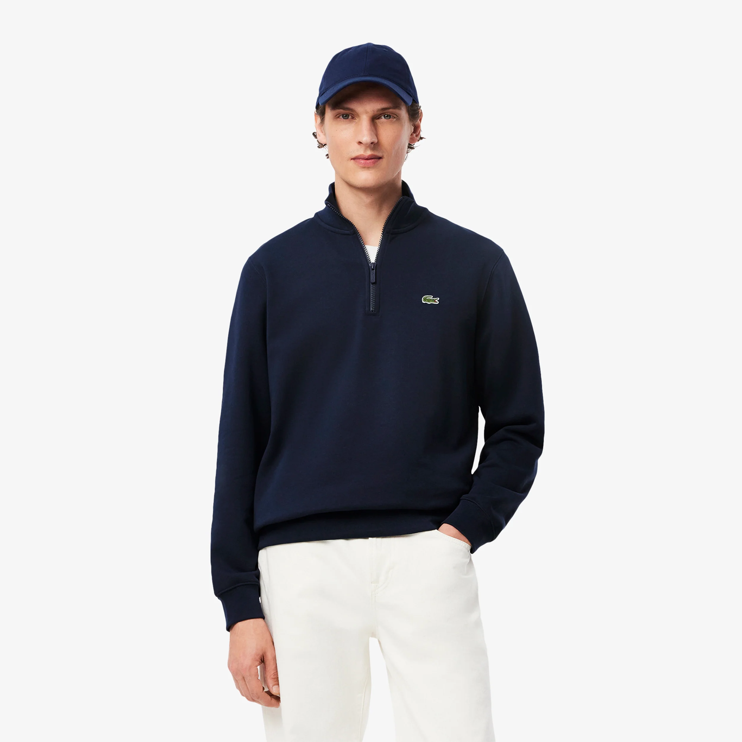 High Neck Sweatshirt Herren - dunkelblau - Image 4