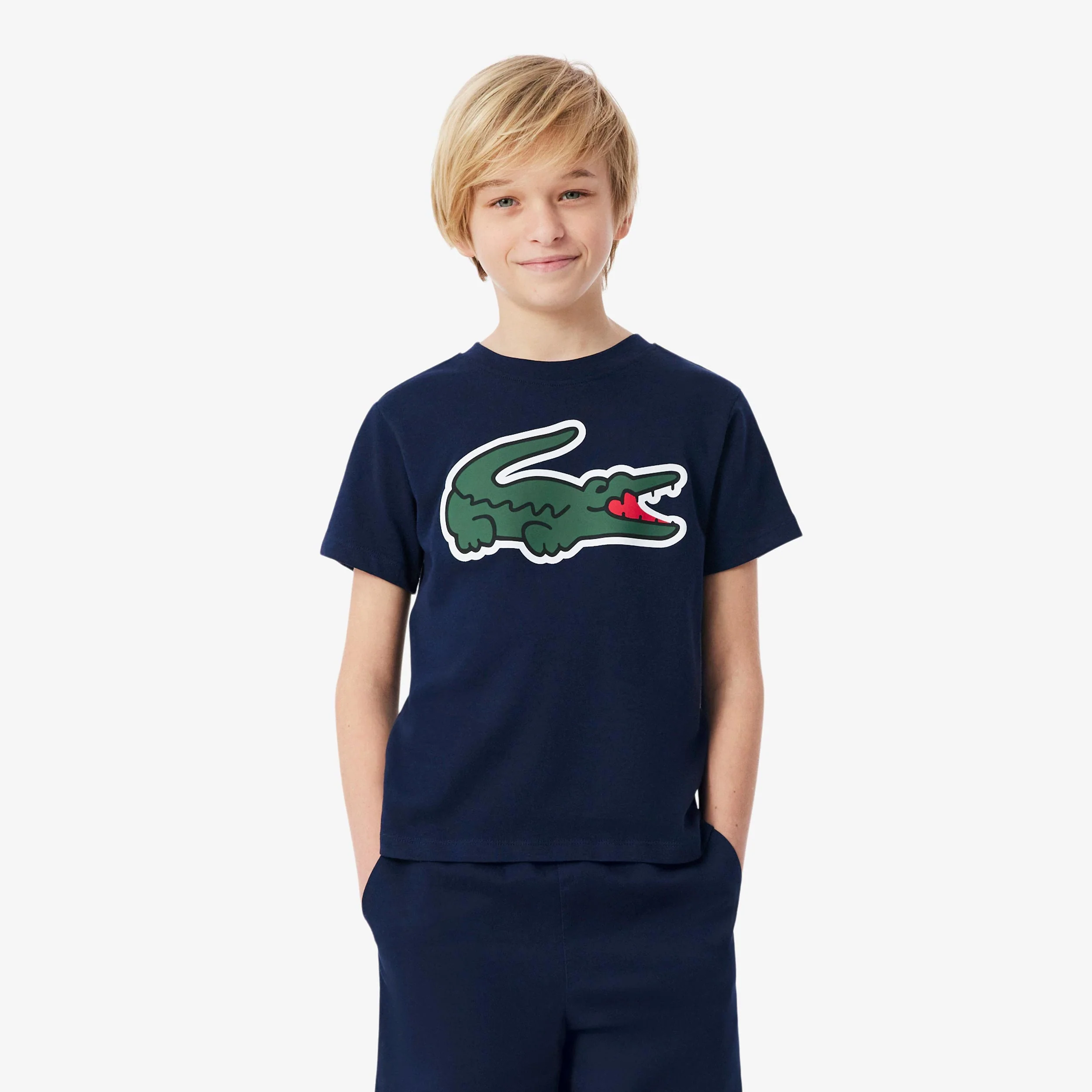 T-Shirt Kinder - dunkelblau, grün