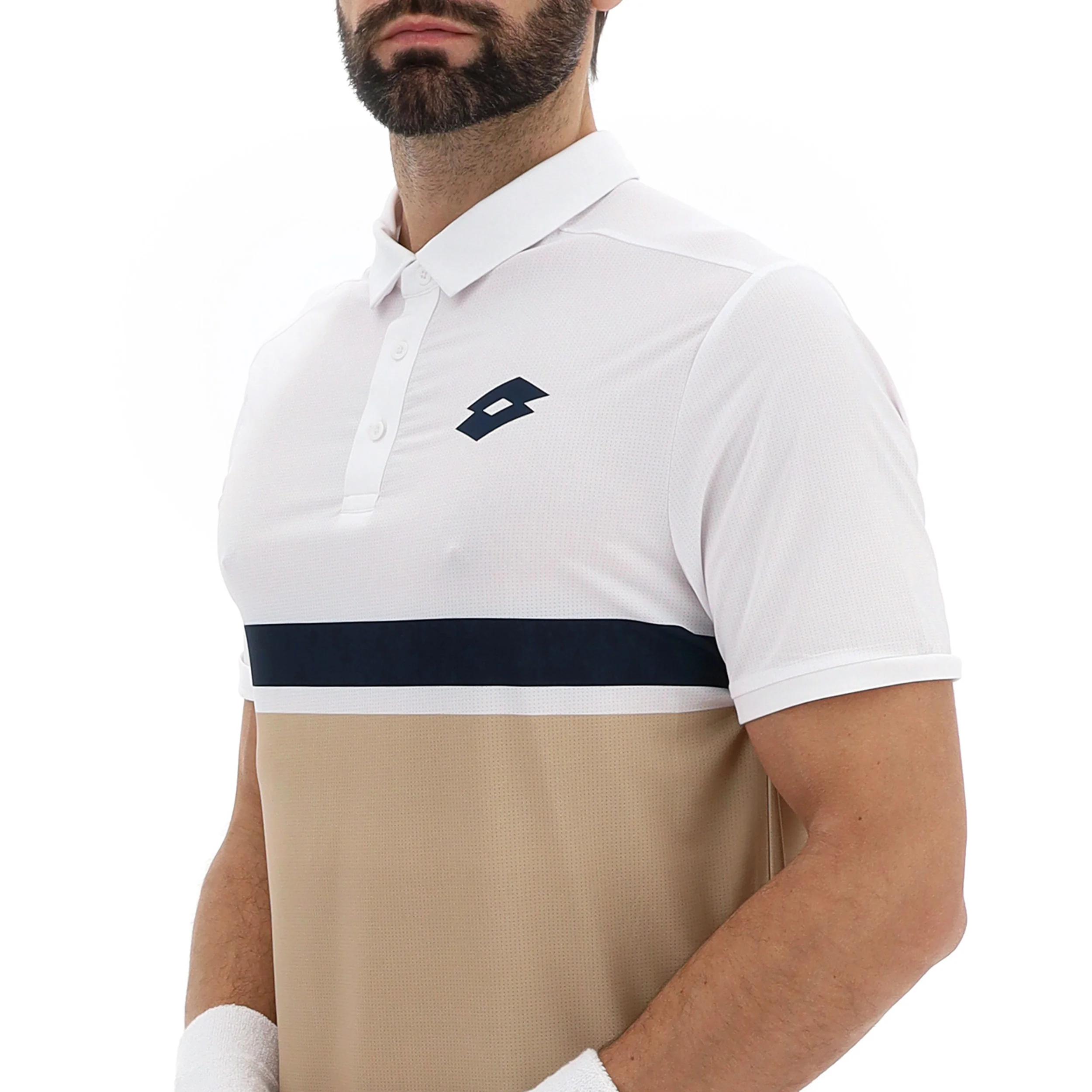 Tech V Polo Herren-Beige - Image 3